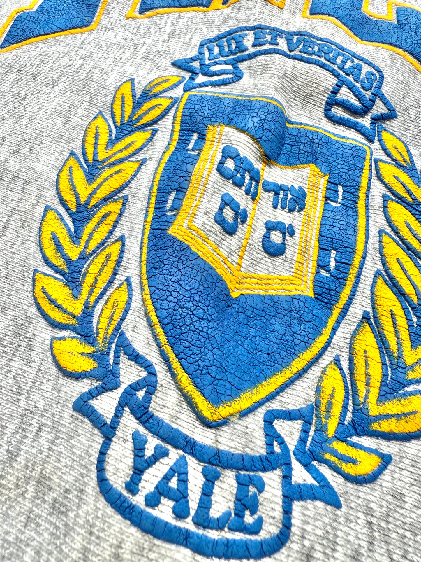 Vintage Yale University Ivy League Hanes Beefy Reverse Weave 90's College Sweatshirt Size L Large