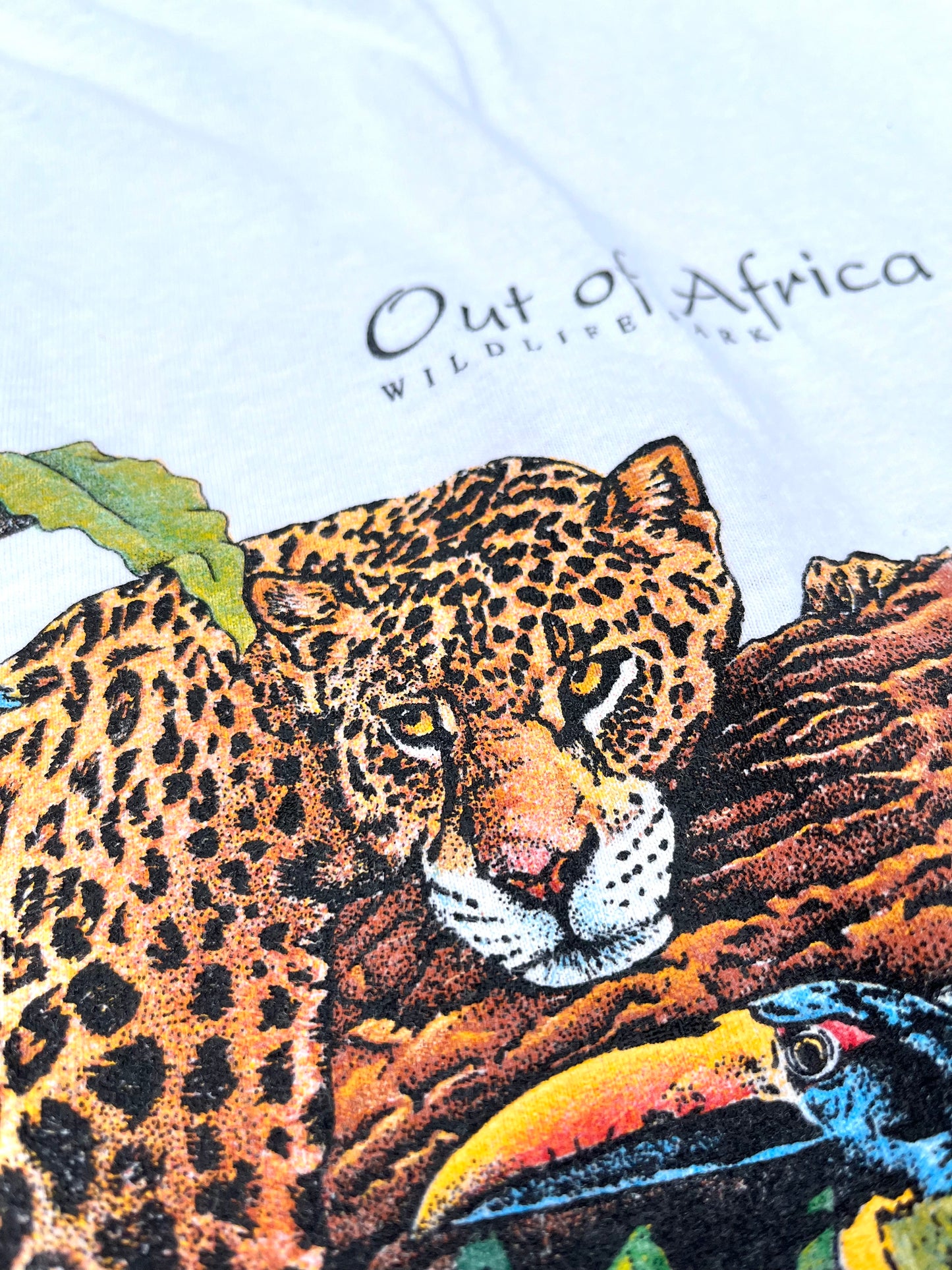 Vintage San Segal Out of Africa Wildlife Park 1995 Jungle Animal Retro T Shirt Size XL