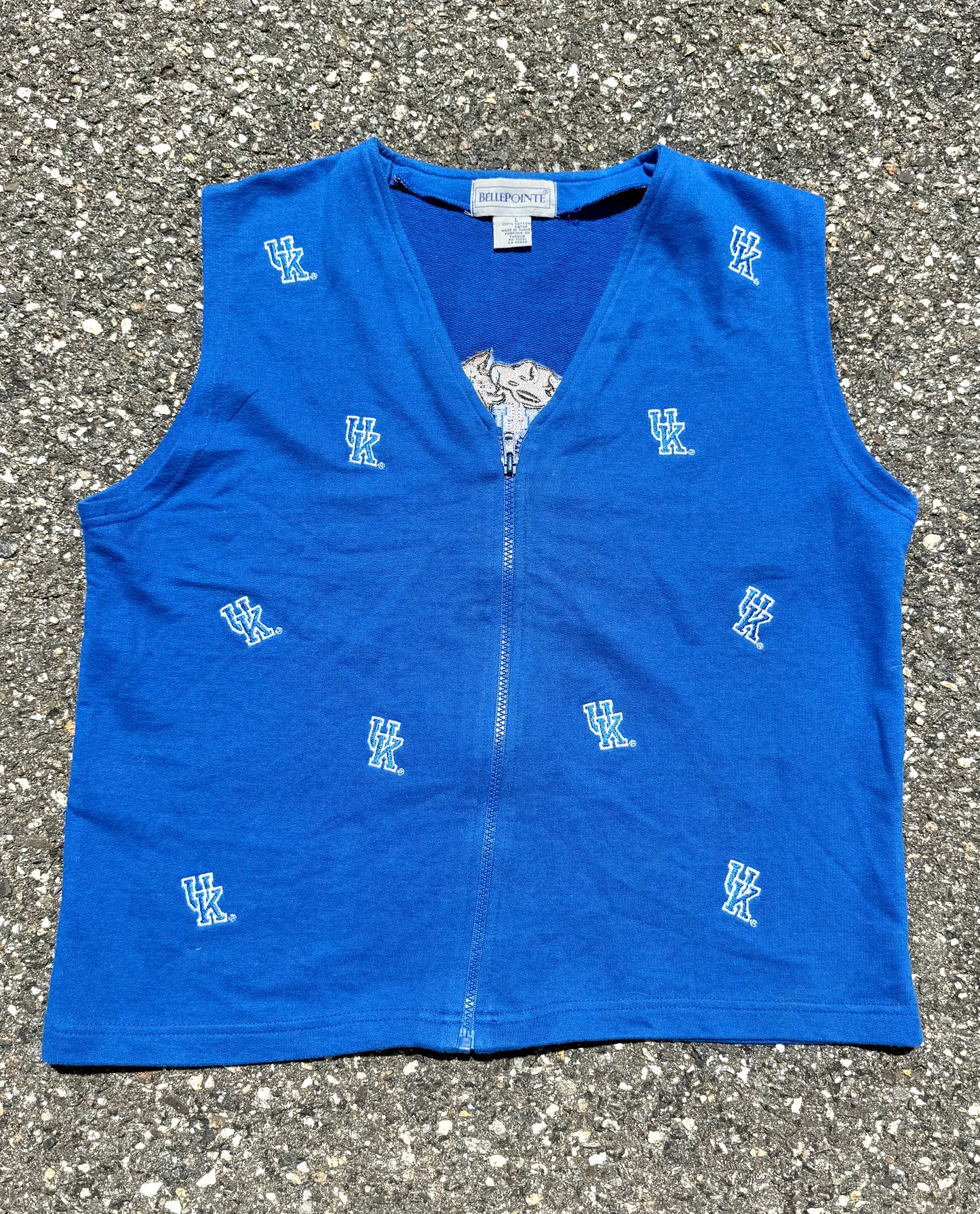 Vintage University of Kentucky Wildcats UK 80's Knit Sweater Vest Size L Large