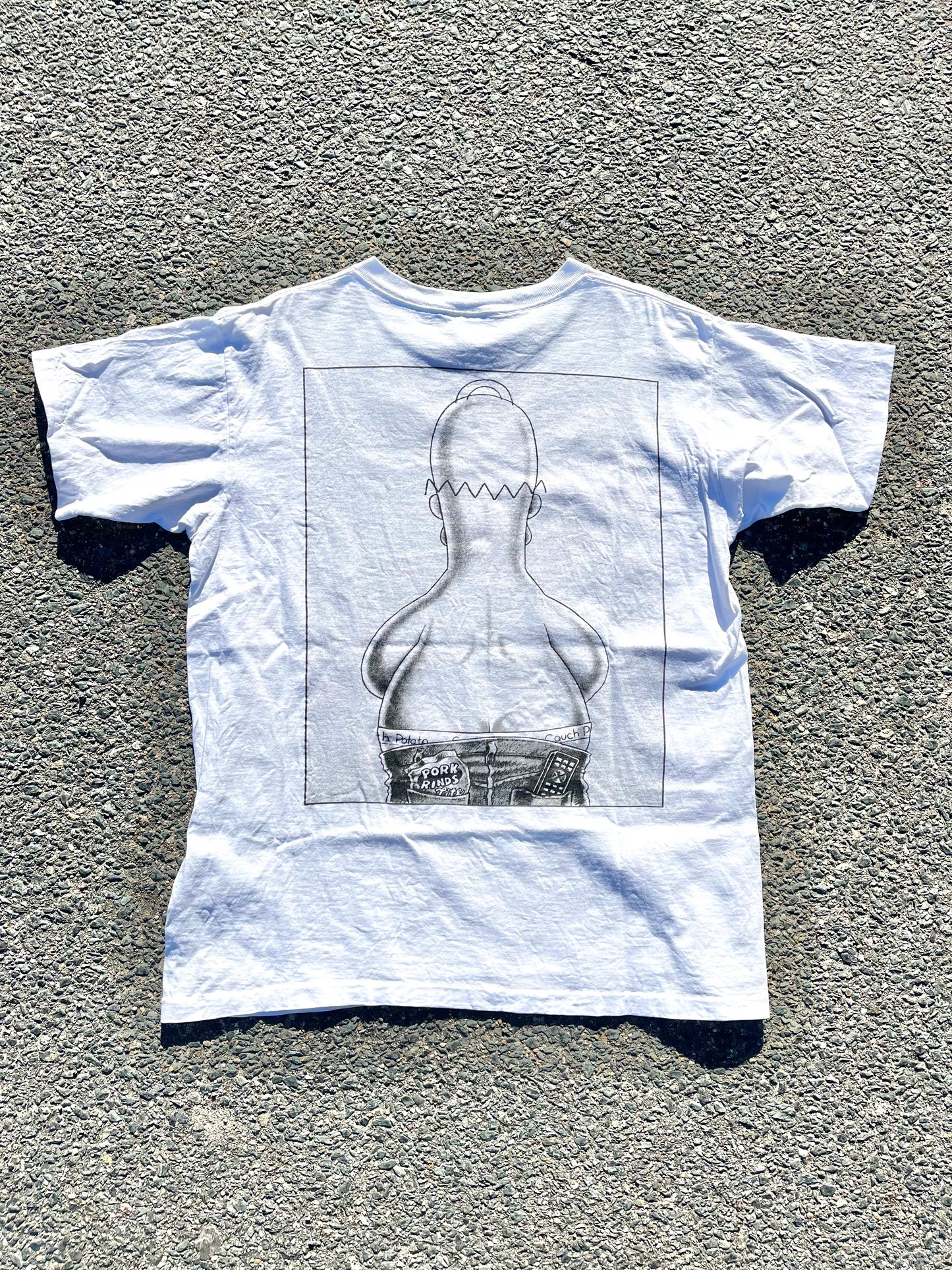 Vintage Homer Simpson Calvin Klein The Simpsons Cartoon Retro 90's T Shirt Size L Large 1994