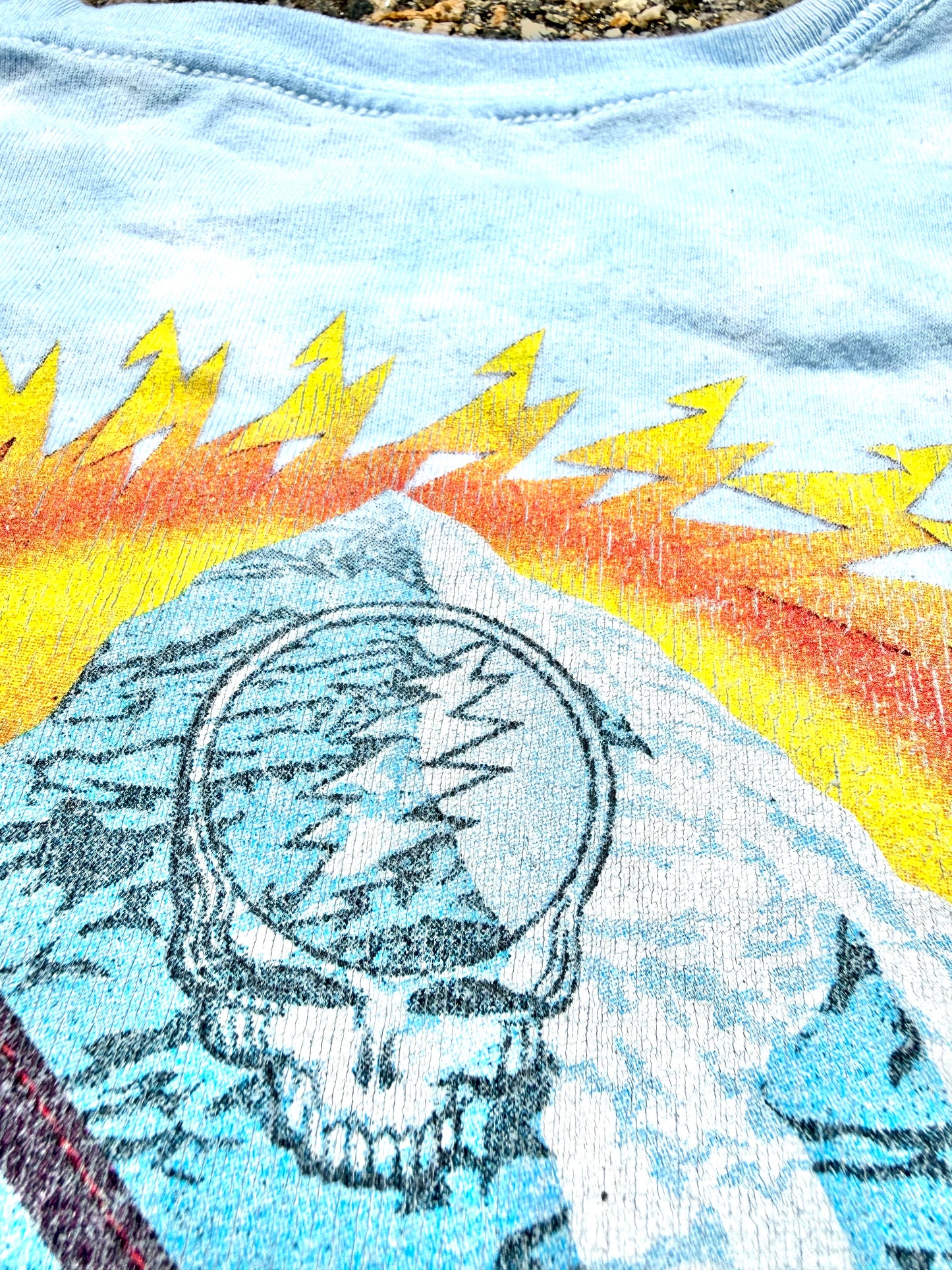 Vintage Grateful Dead Ski Skiing Tie Dye 90's Y2KTour Band T Shirt Size XL