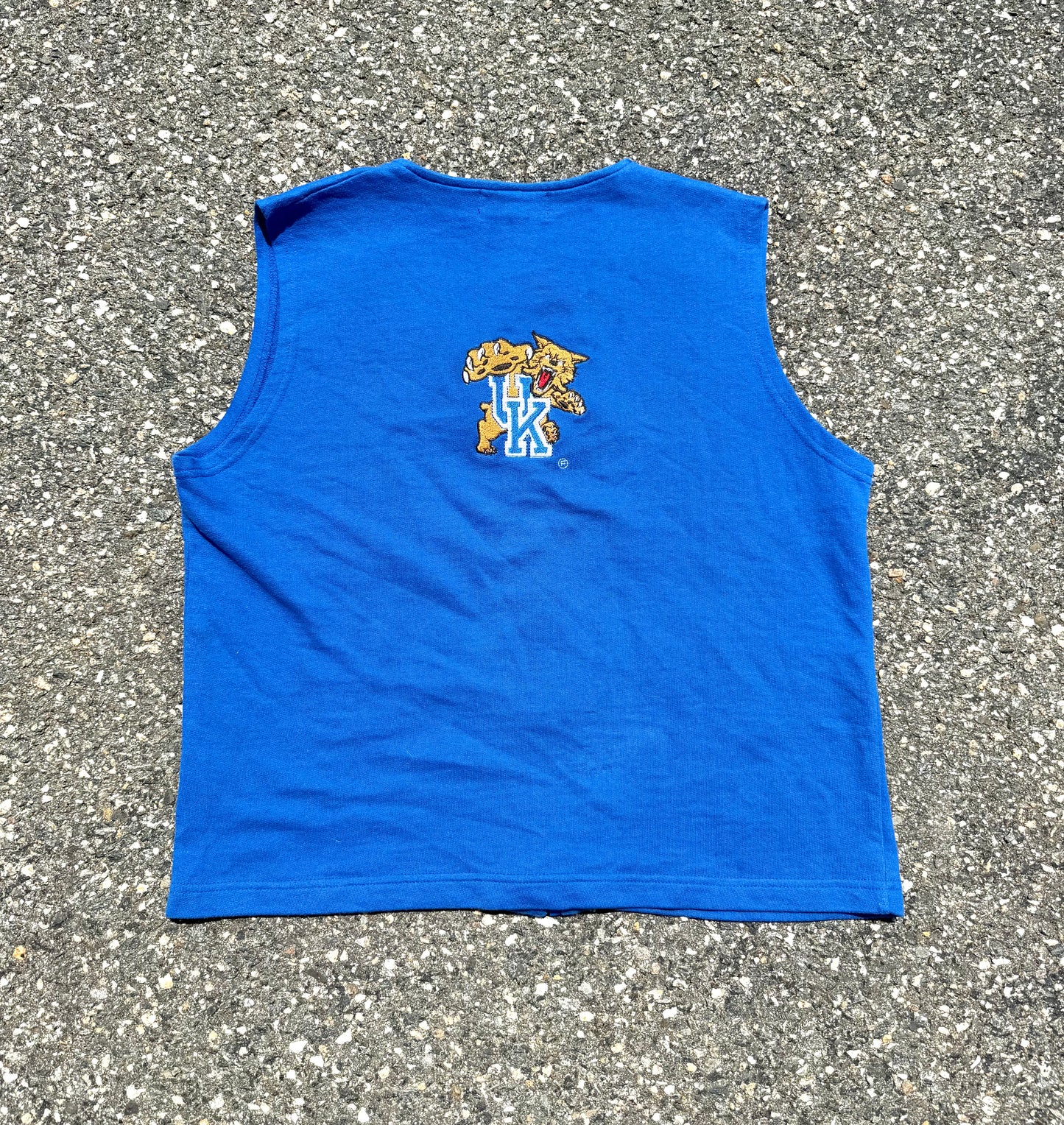 Vintage University of Kentucky Wildcats UK 80's Knit Sweater Vest Size L Large