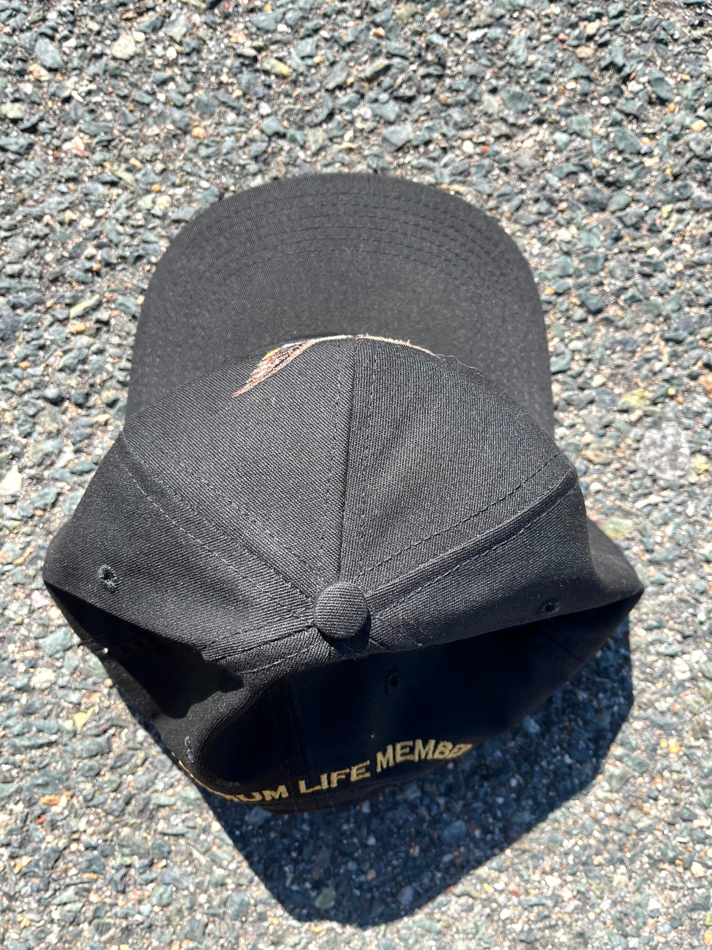 Vintage NRA National Rifle Association Eagle American Flag Millennium Member Snapback Hat Black