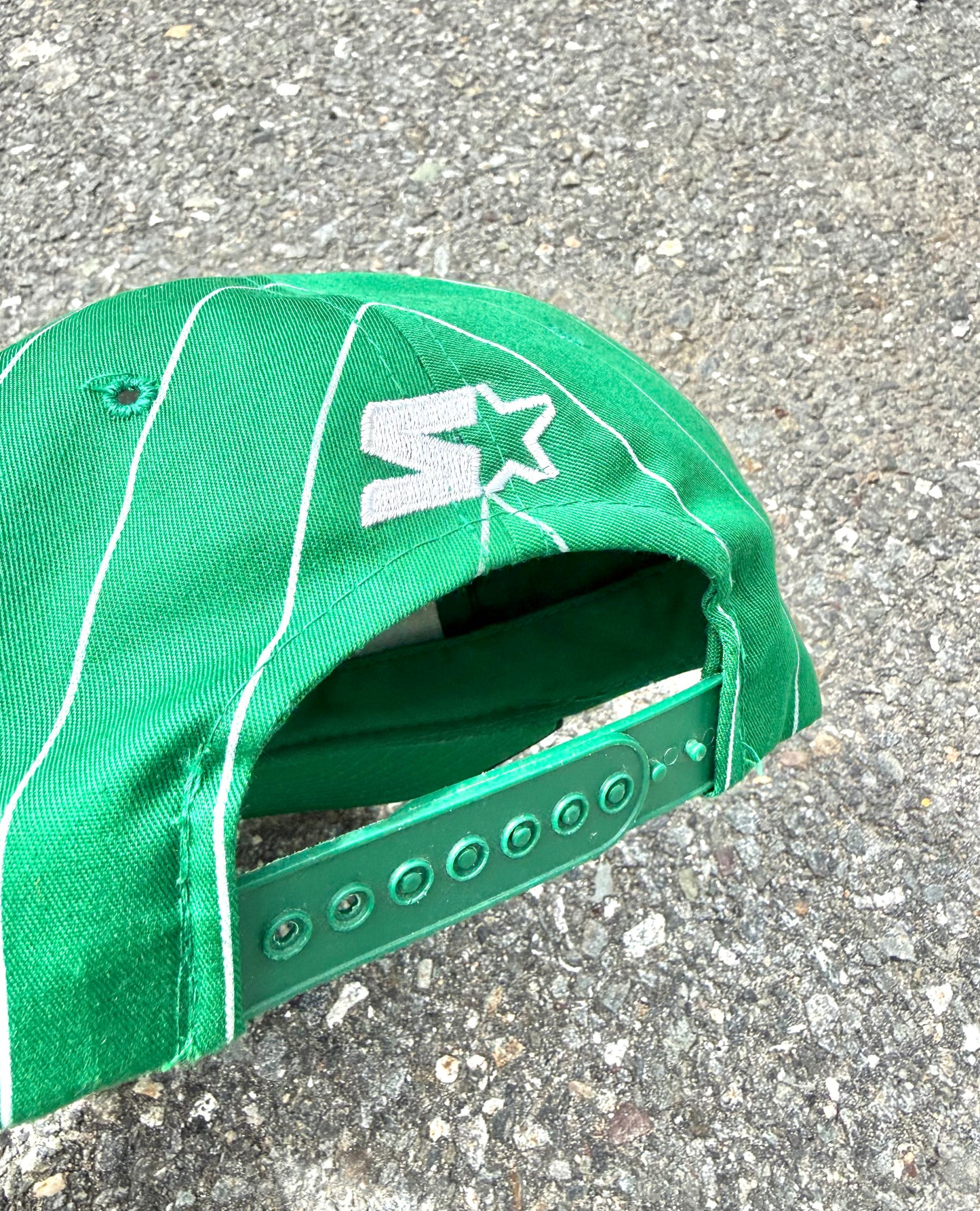Vintage Boston Celtics Retro 90's Starter Striped NBA Basketball Snapback Hat