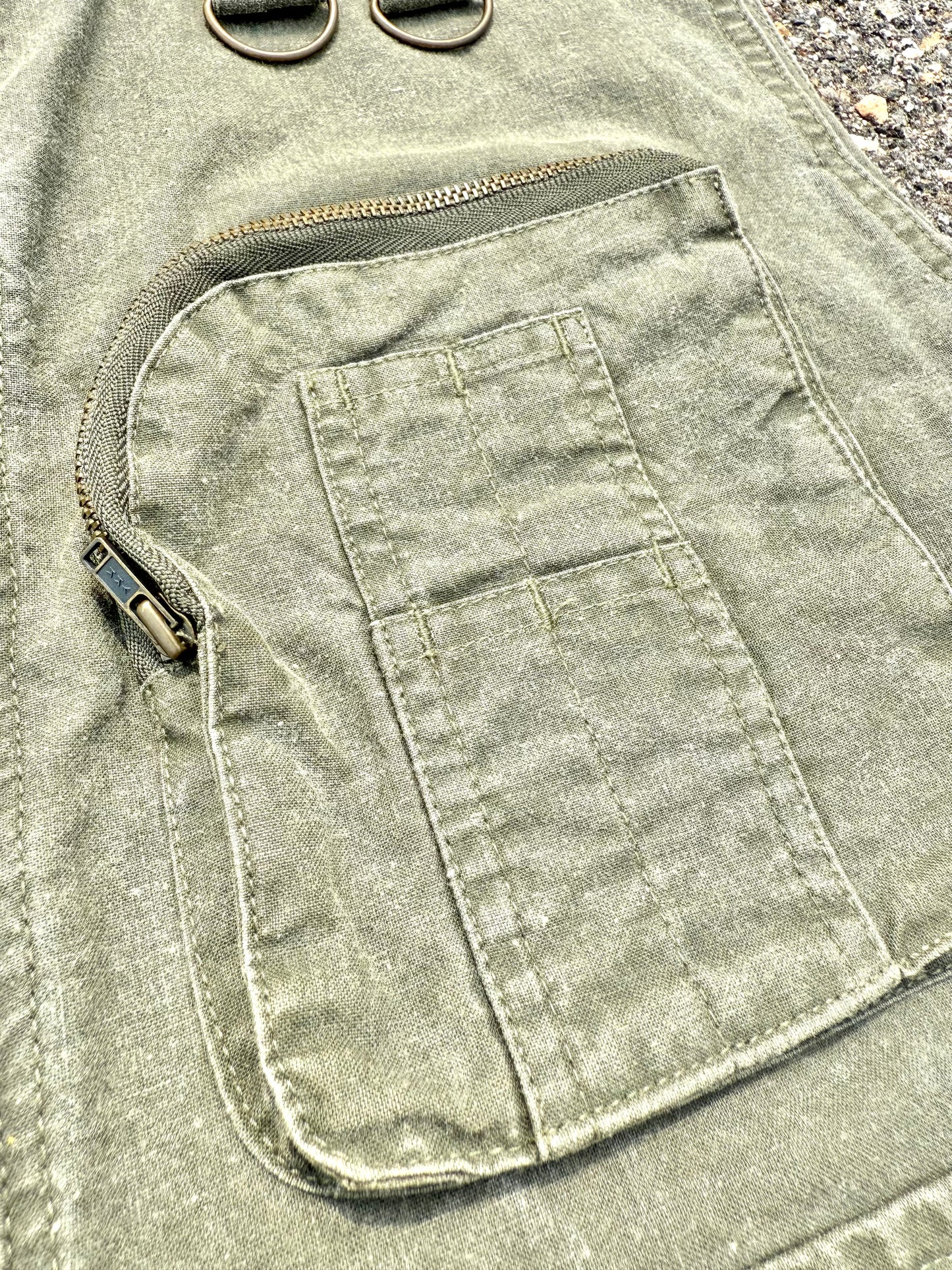 Vintage Banana Republic Safari Fishing Hunting Vest Khaki Army Green Size Small