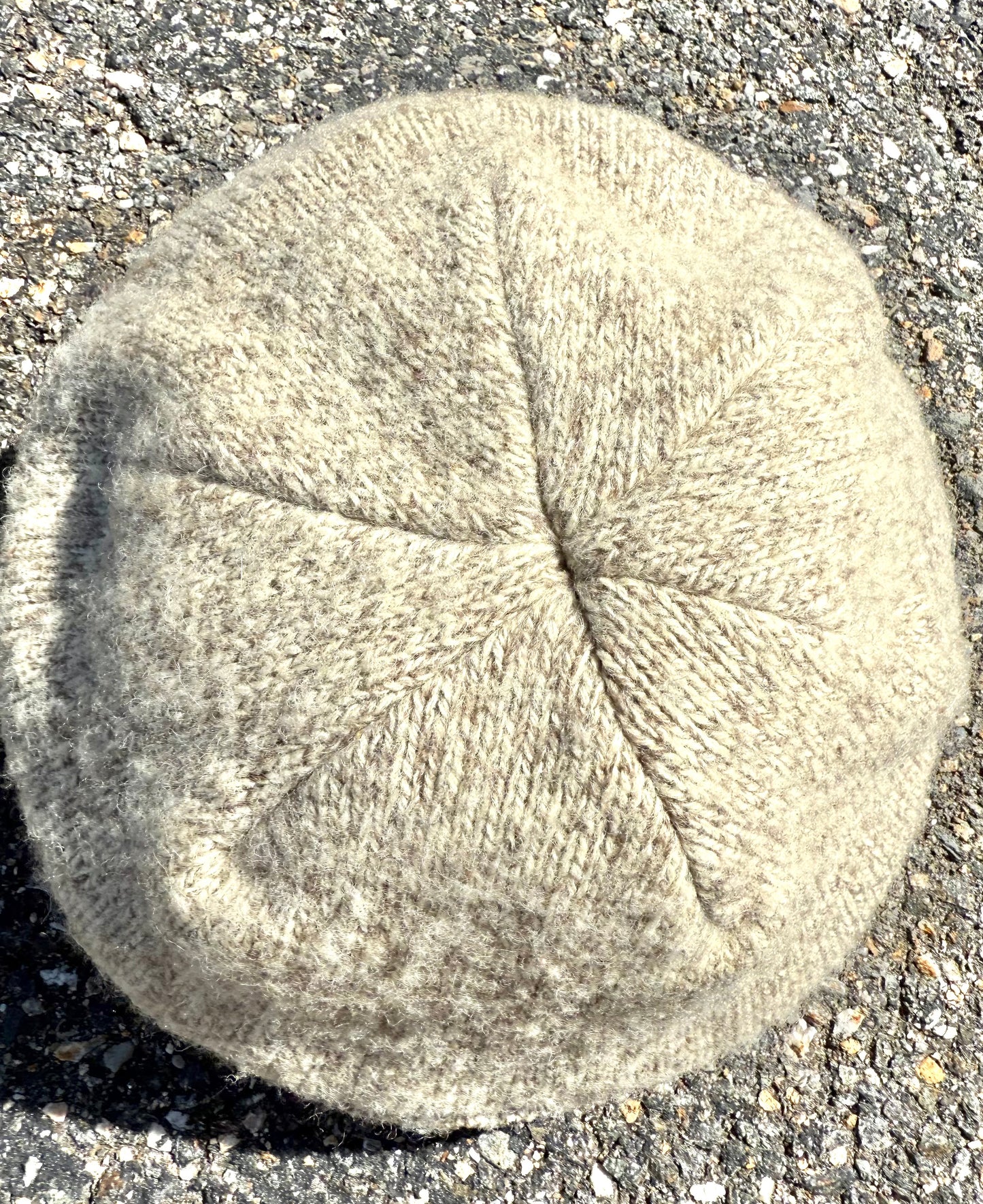 Vintage L.L. Bean Woven Wool Knit Newsboy Hat Heritage Flat Cap Beige