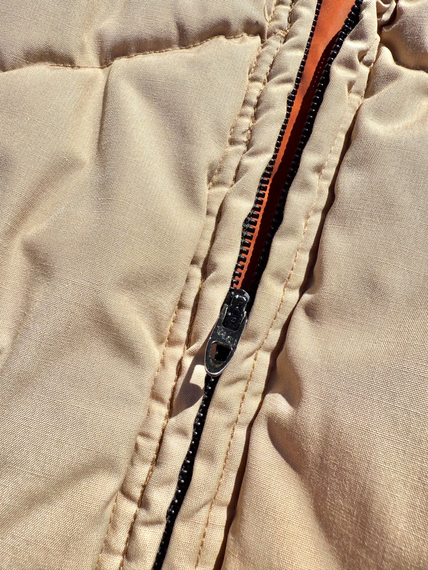 Vintage Altra 70's Retro 2 in 1 Convertible Vest Ski Jacket Men's Size L Large Tan