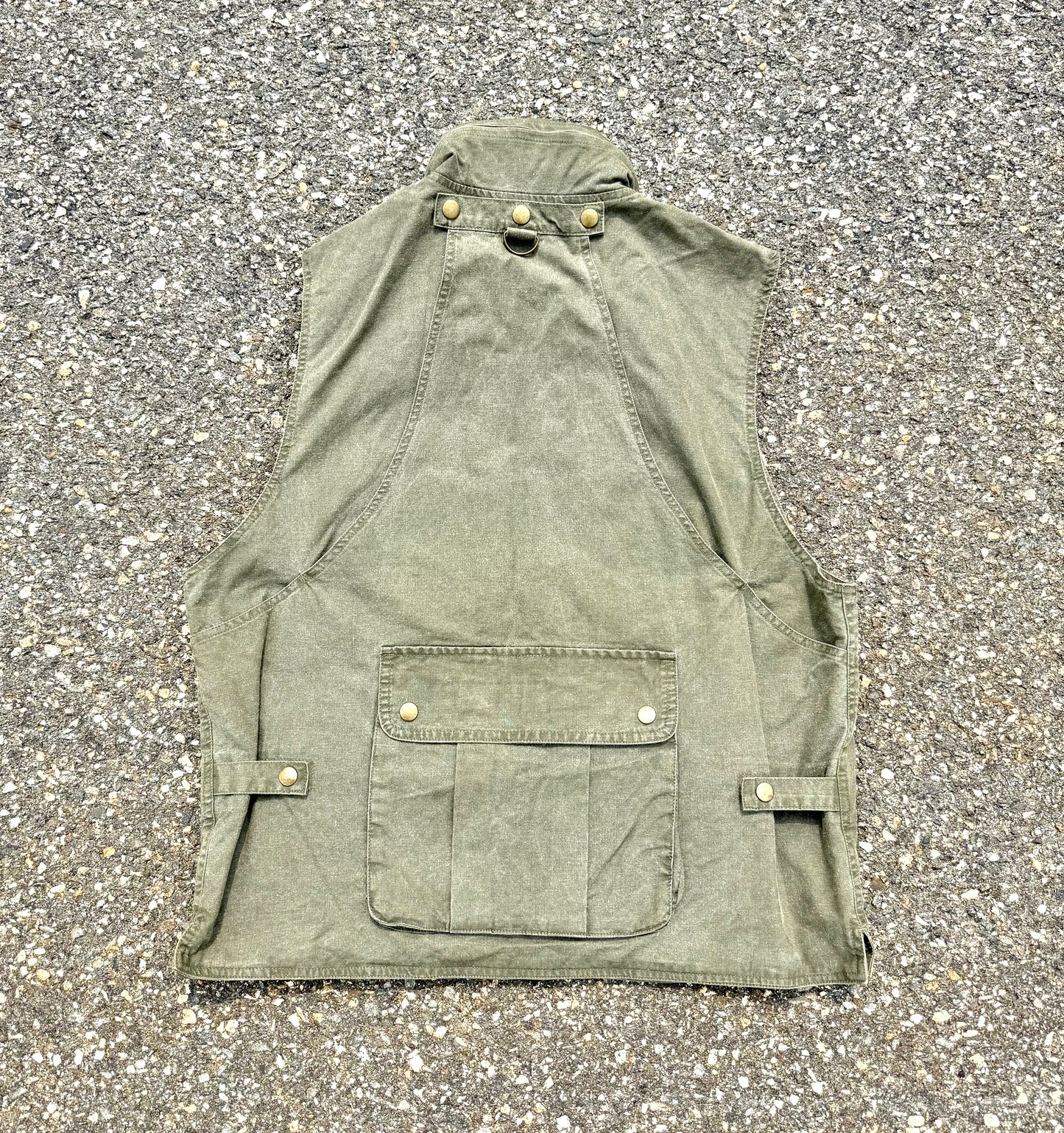 Vintage Banana Republic Safari Fishing Hunting Vest Khaki Army Green Size Small