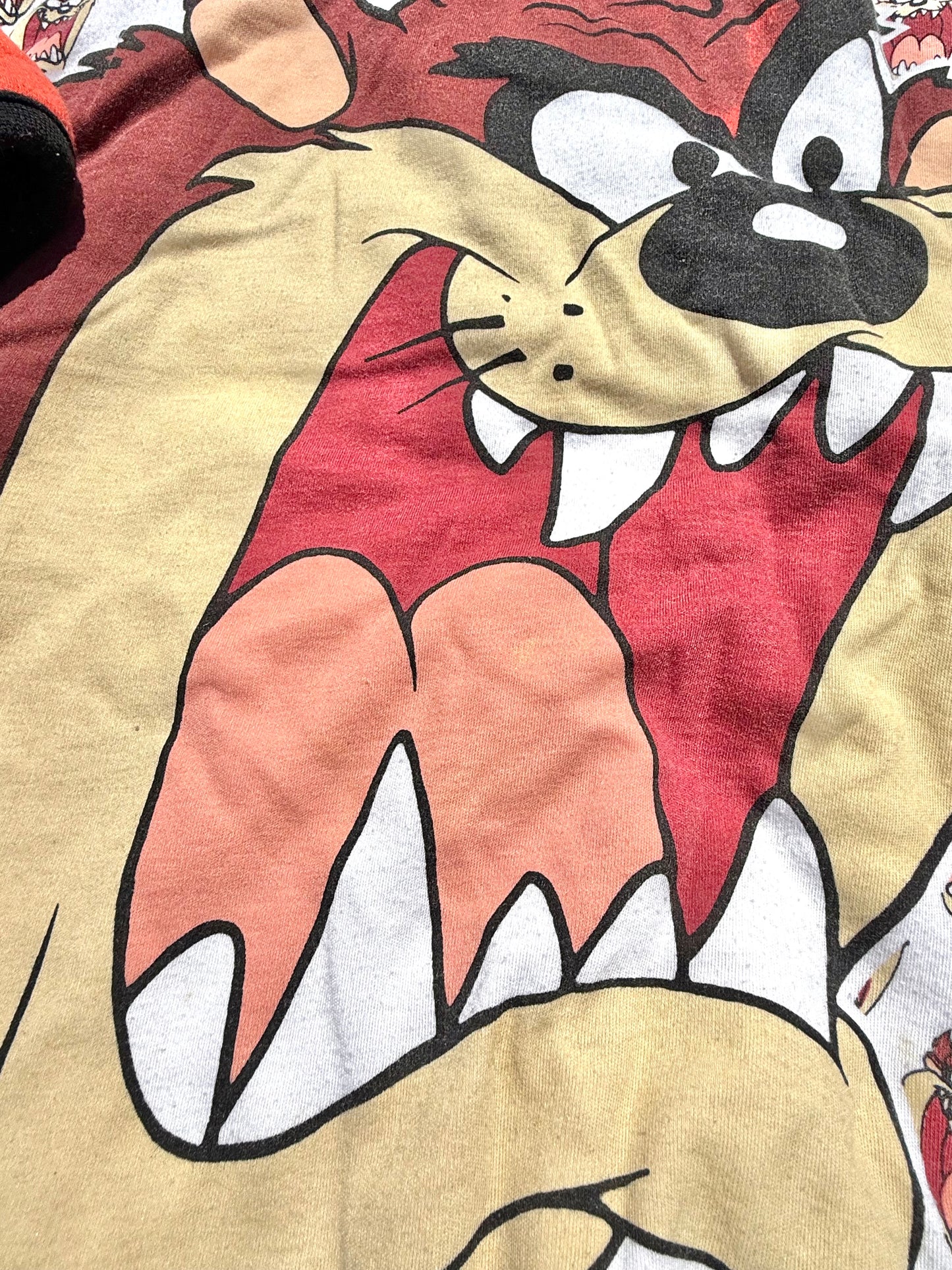 Vintage Taz Marvin The Martian Reversible Crazy 90's All Over Print Looney Tunes Sweatshirt Size M Medium 1993