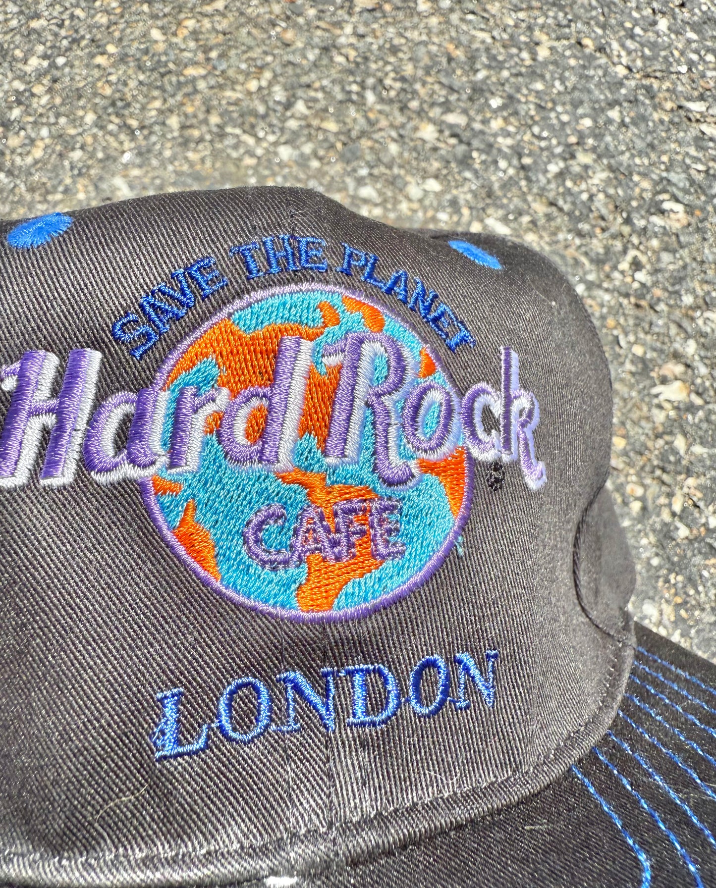 Vintage Hard Rock Cafe London England Save The Planet 90's Retro Snapback Hat