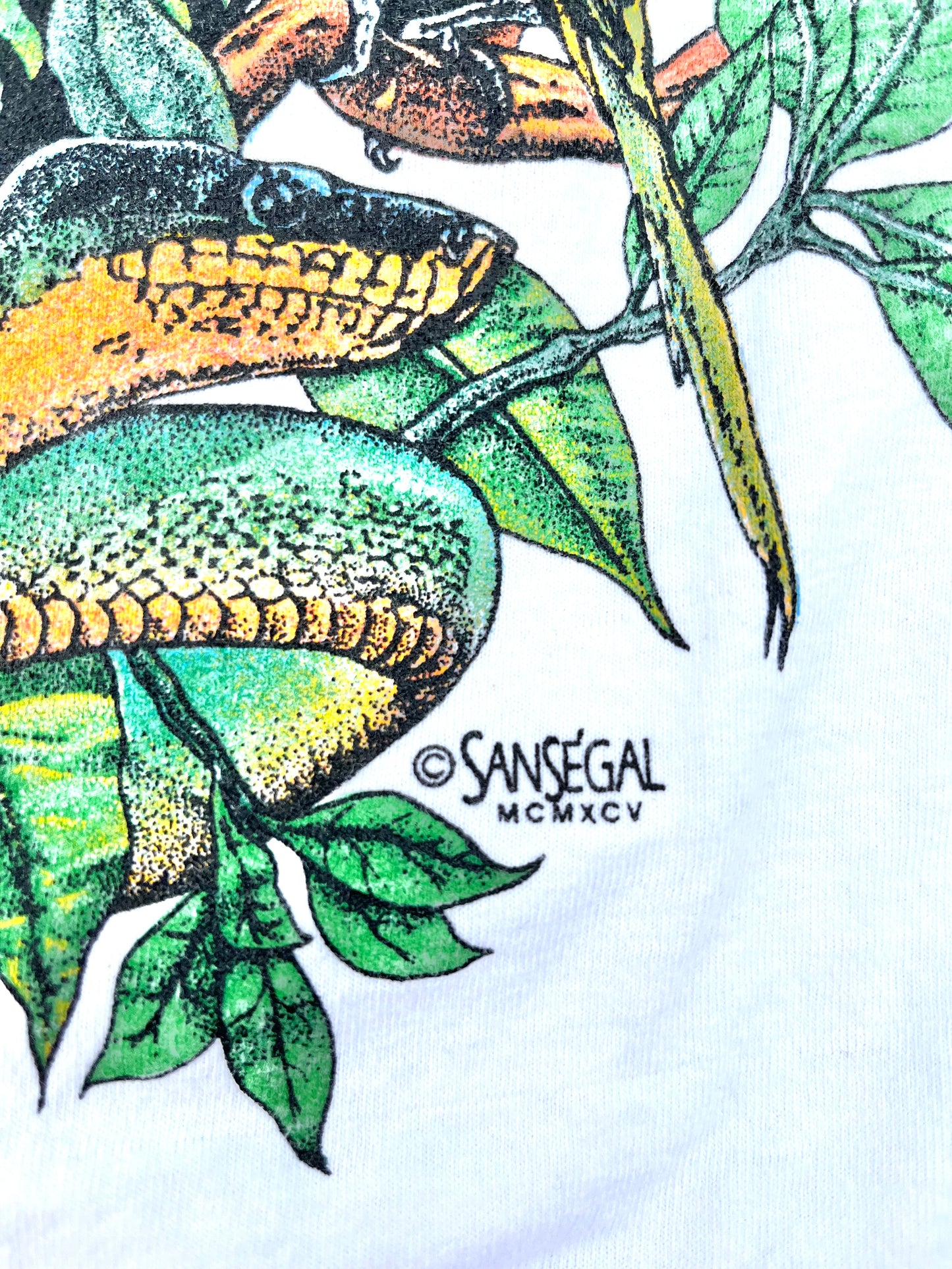 Vintage San Segal Out of Africa Wildlife Park 1995 Jungle Animal Retro T Shirt Size XL
