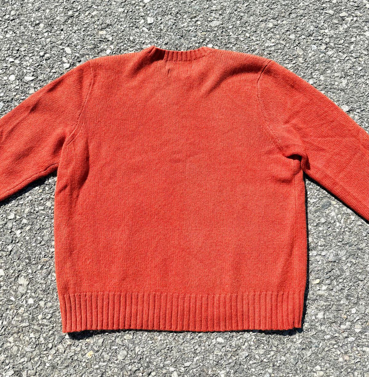 Vintage Polo Ralph Lauren Merino Wool Angora Knit Sweater XL Burnt Orange