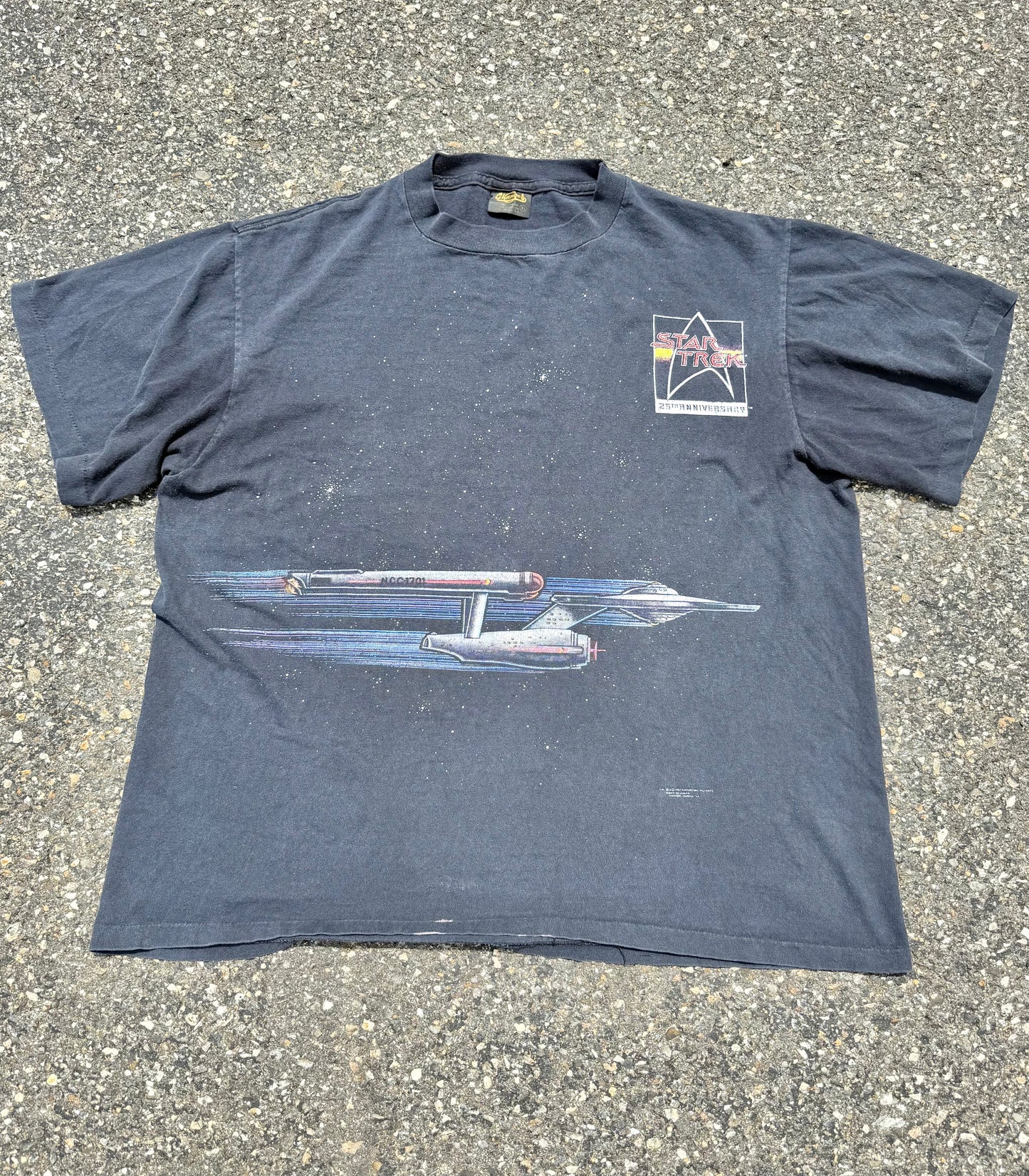 Vintage Changes Star Trek 90's All Over Print AOP Starship USS Enterprise Klingon Space Chase Shirt XL Limited Anniversary Edition 1991