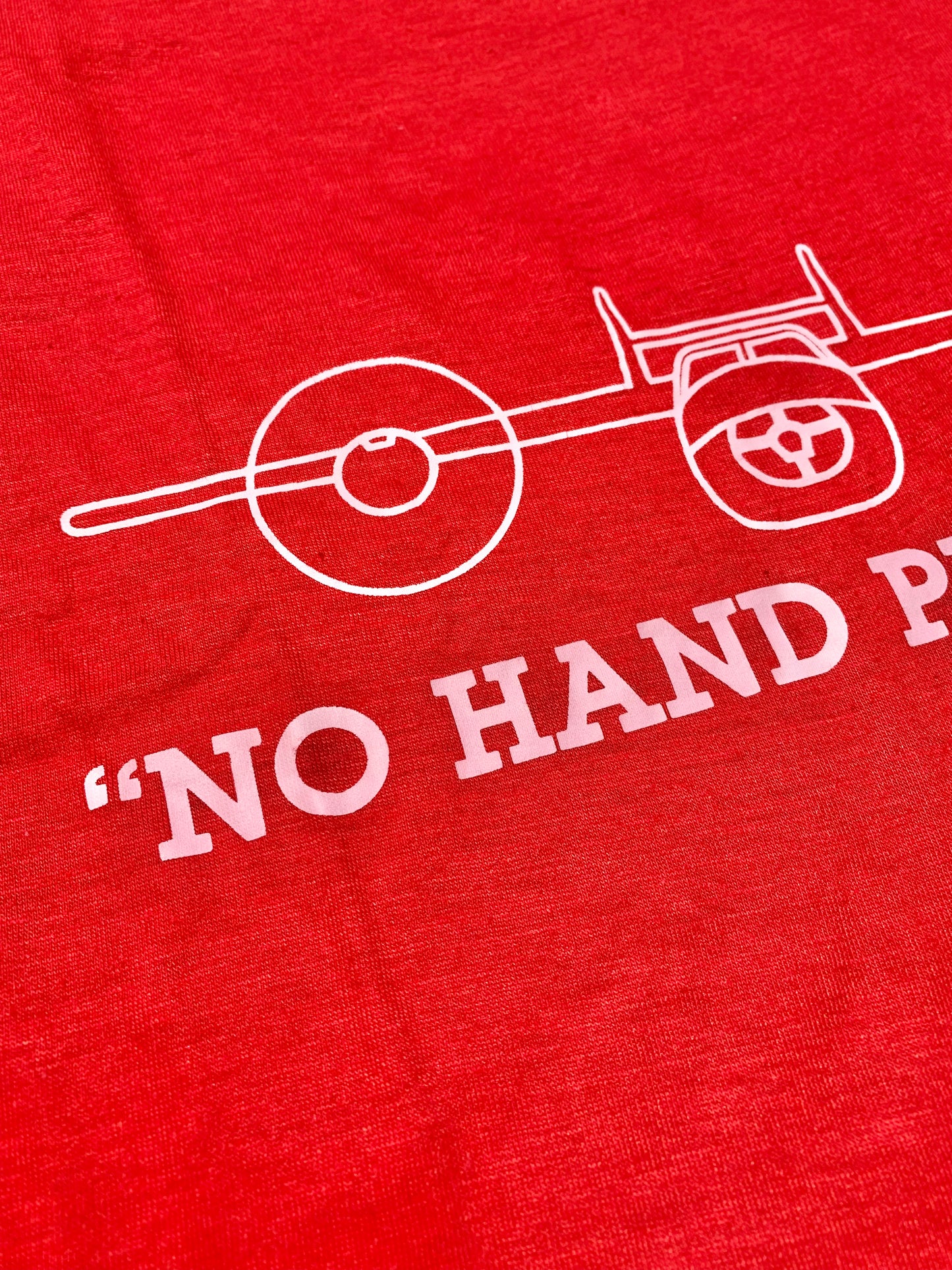 Vintage Aviation No Hand Propping Plane Single Stitch 80's Screens Stars T Shirt Size XL