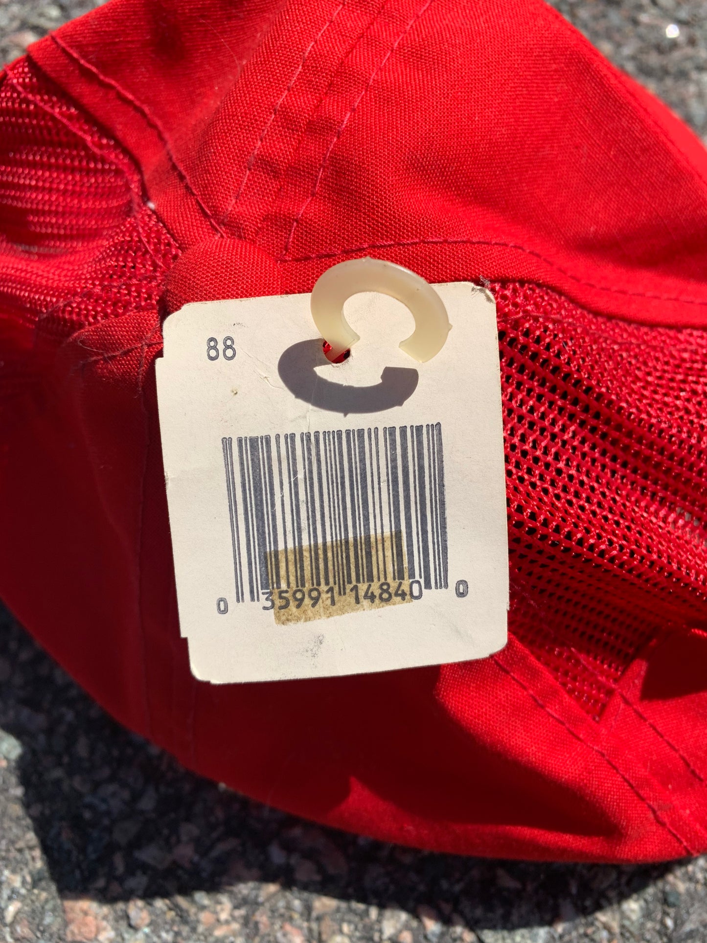 Deadstock Vintage Seagram's VO Canadian Whiskey 5 Panel Snap Back Mesh Hat Cap 70's Red with Original Tags