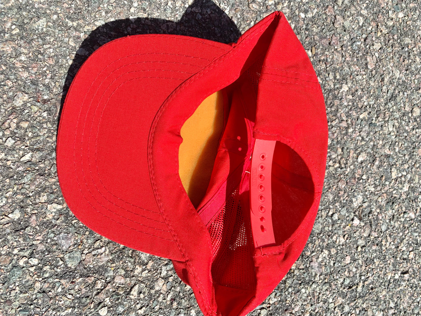 Deadstock Vintage Seagram's VO Canadian Whiskey 5 Panel Snap Back Mesh Hat Cap 70's Red with Original Tags