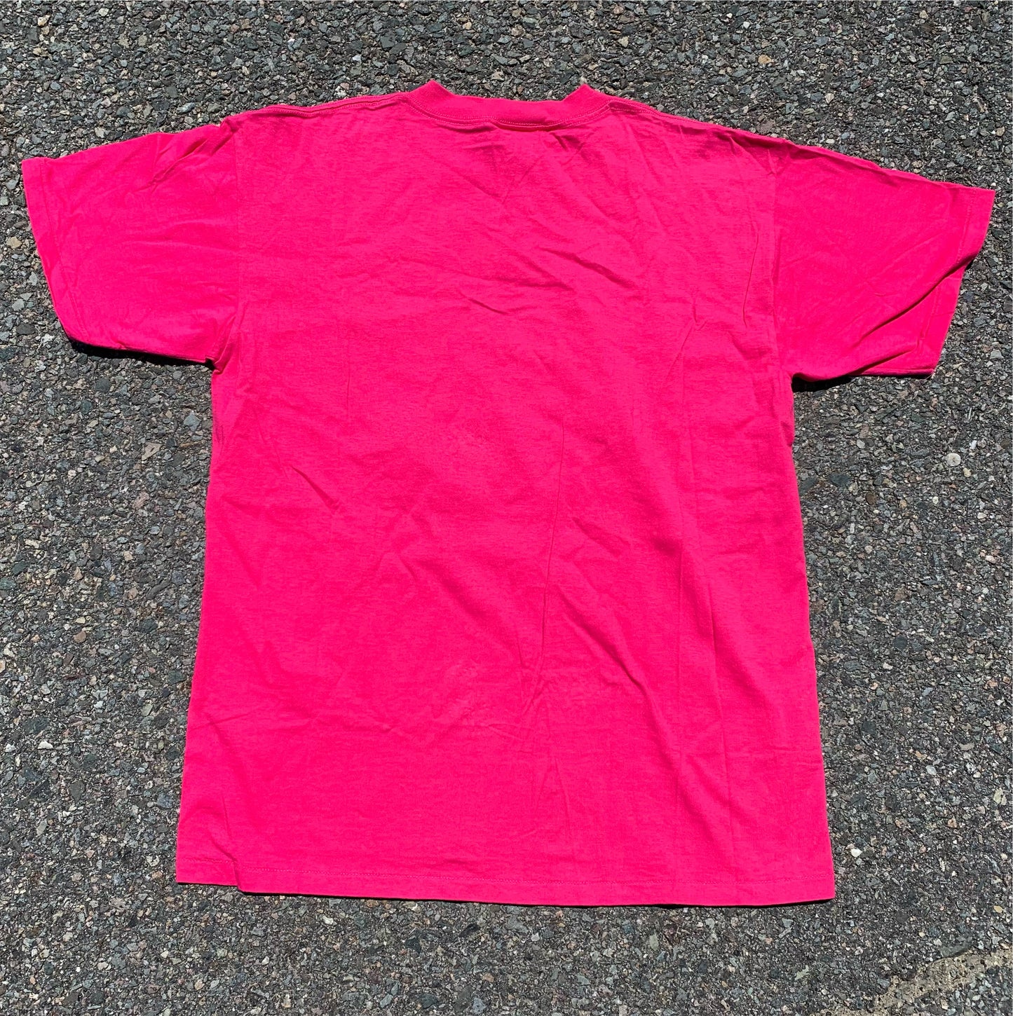 Vintage Rodeo Drive Beverly Hills California Hot Pink and Glittery Gold Single Stitch T-shirt Men's Size Large Made In The USA