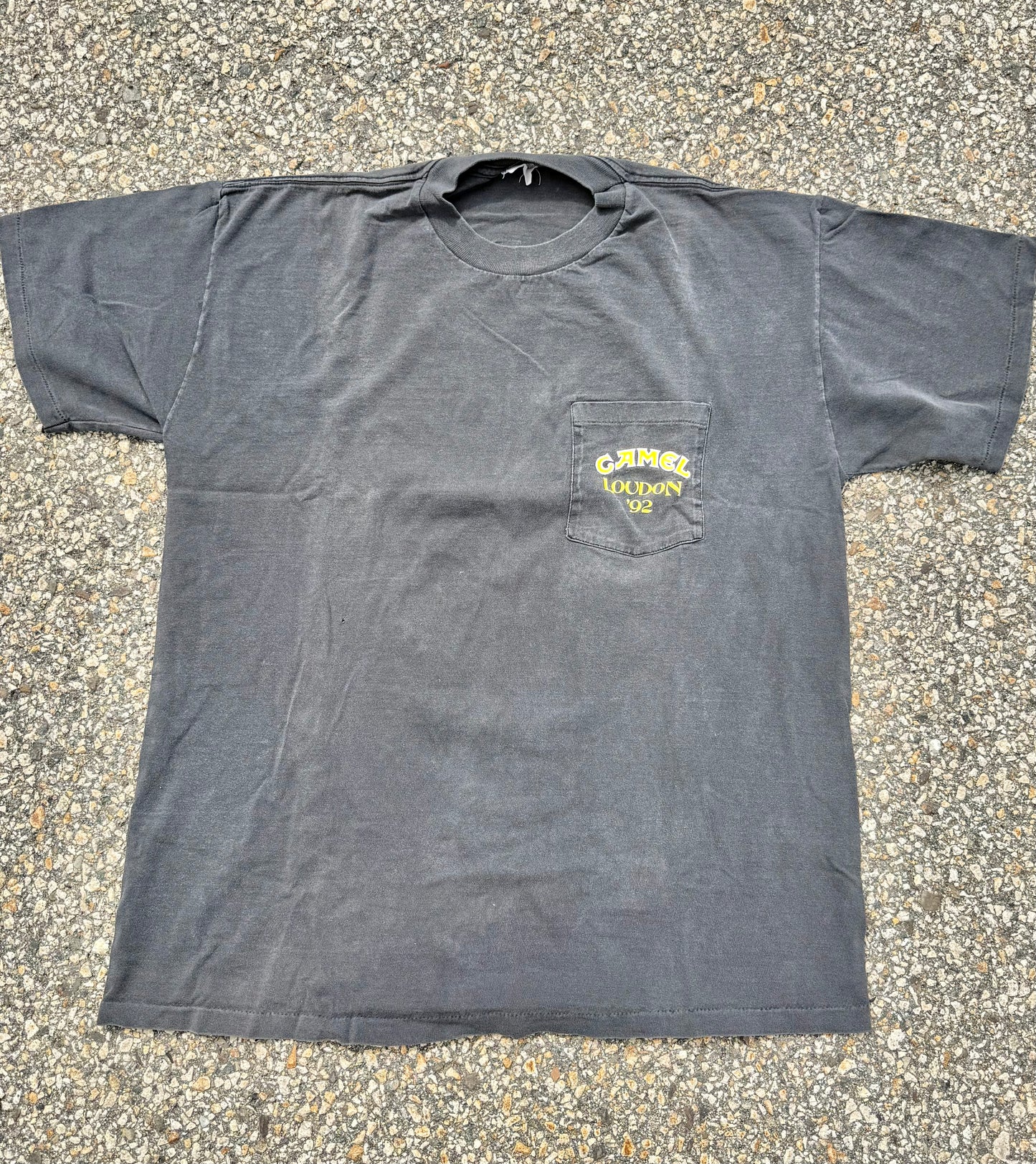 Vintage Camel Cigarettes Joe Camel Bike 90s Single Stitch Pocket T-Shirt XL Black Made in the USA 1992