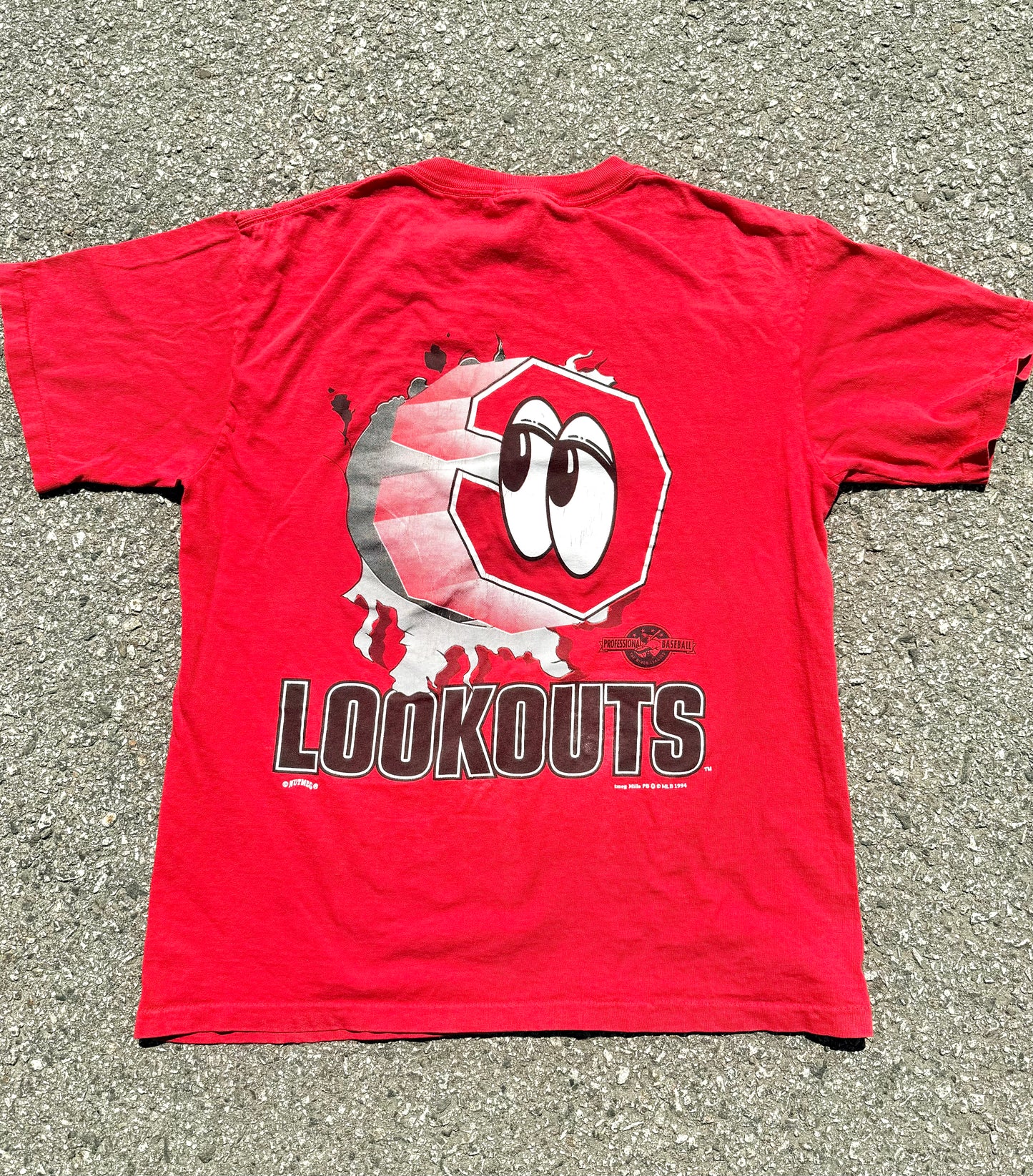 Vintage Chattanooga Lookouts 90's Nutmeg Mills Minor League Baseball Shirt Large