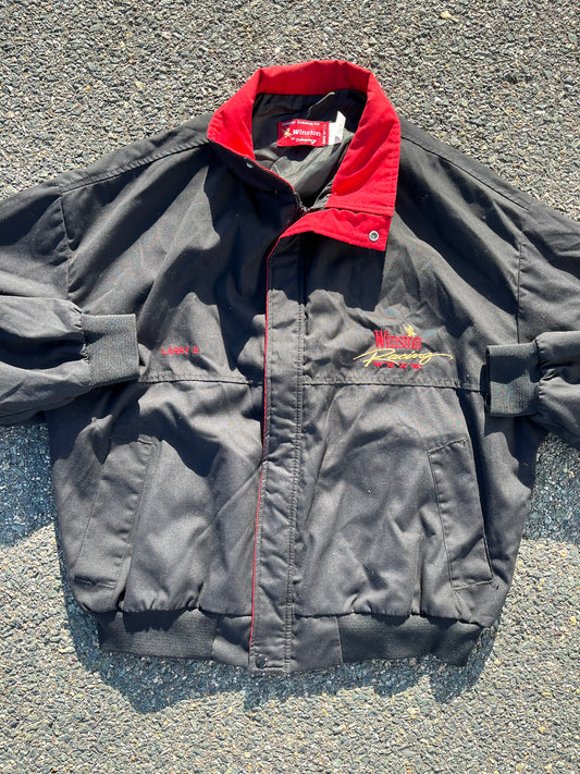 Vintage NASCAR Swingster Winston Racing 90s Retro Windbreaker Jacket XL Larry B