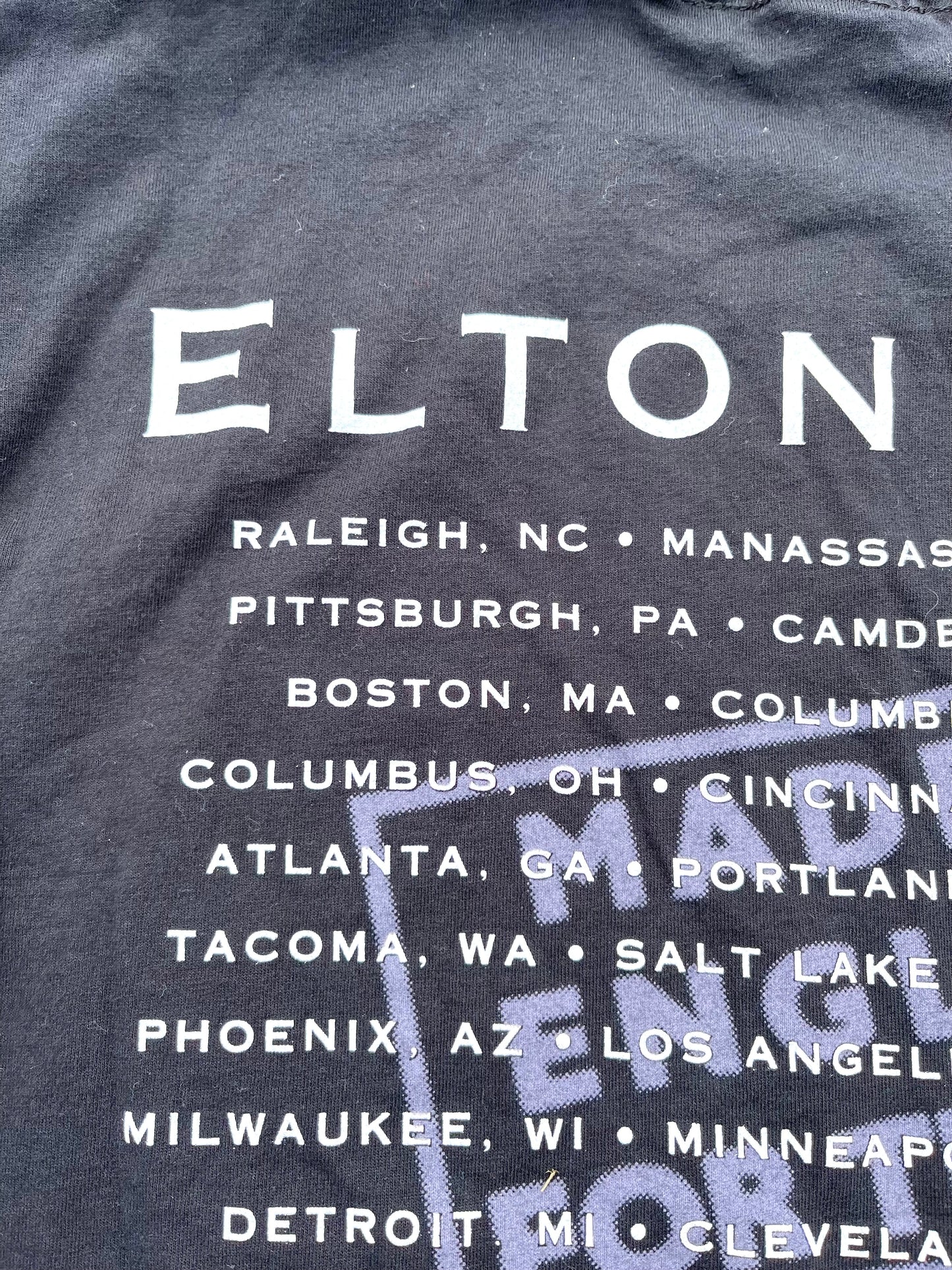 Vintage Elton John 90s Made in England Album Tour Band T Shirt Size XL 1995