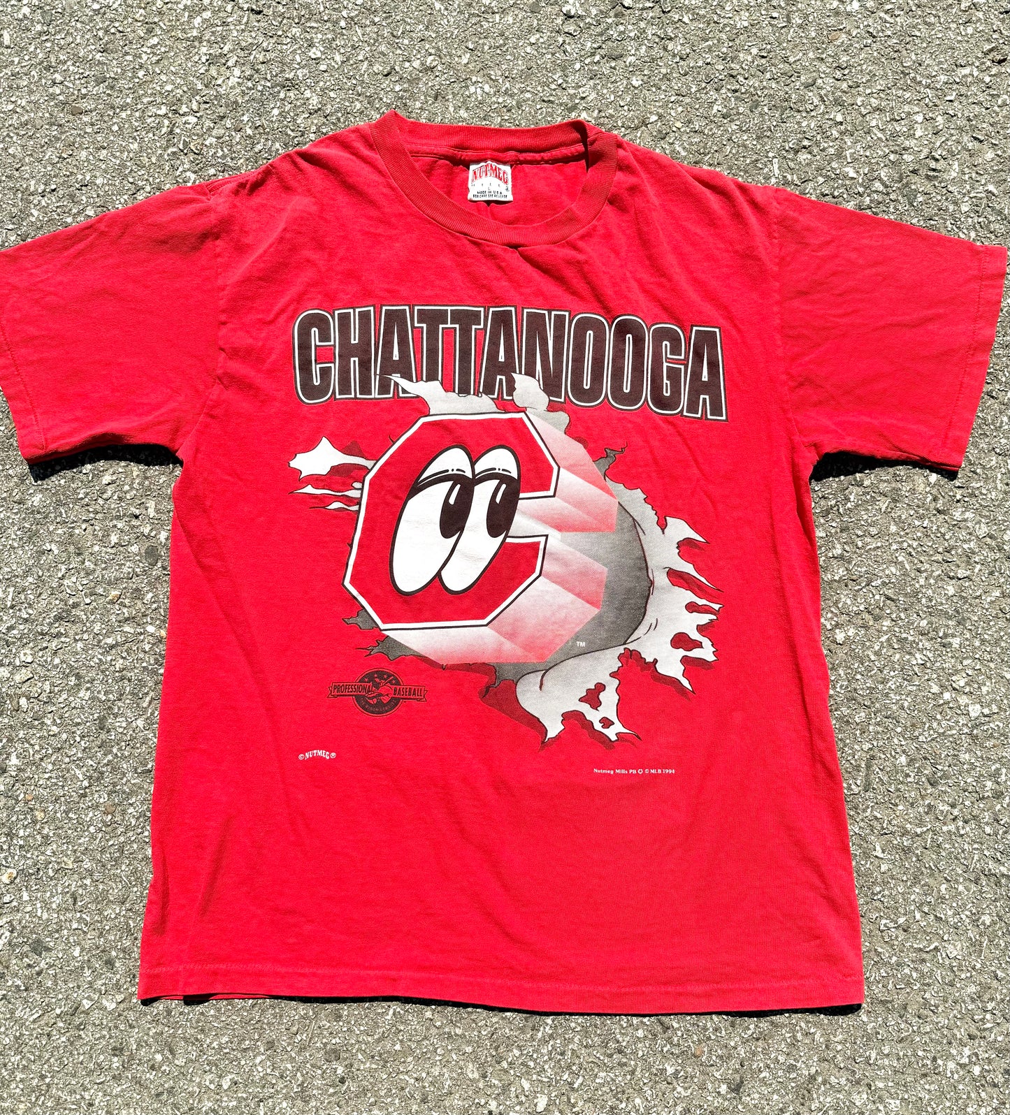 Vintage Chattanooga Lookouts 90's Nutmeg Mills Minor League Baseball Shirt Large