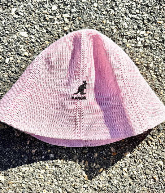 Vintage Kangol 90's Y2K Baby Doll Retro Woven Pink Bucket Hat