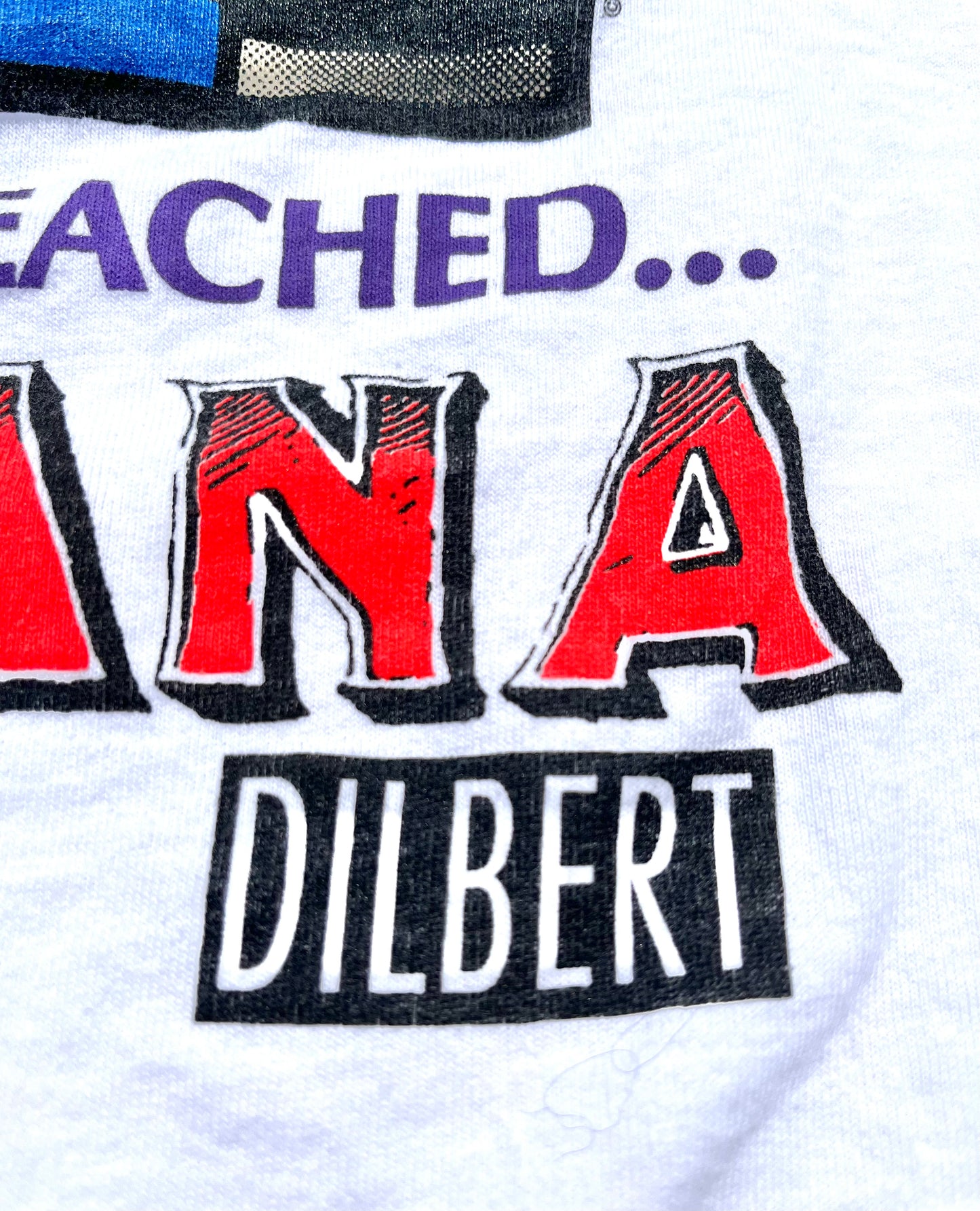 Vintage Dilbert Nerdvana Nirvana Technology Comics Cartoons Retro 90s T Shirt Size XL Single Stitch