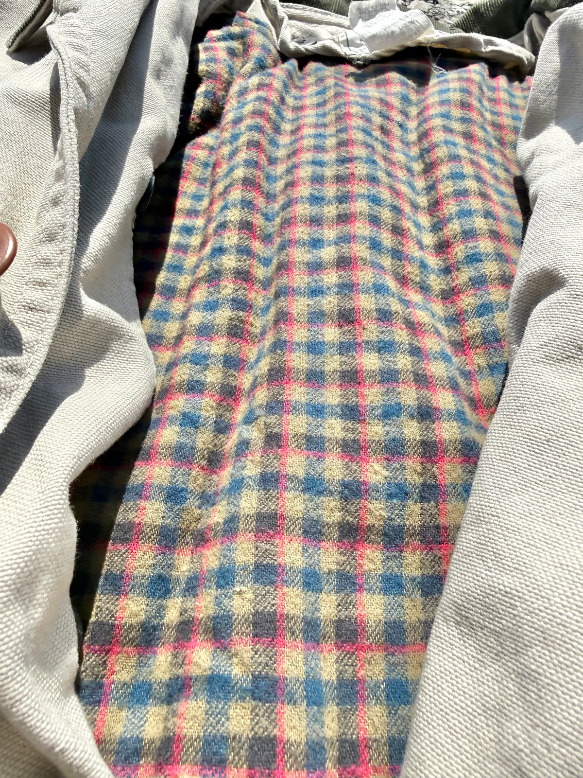 Vintage L.L. Bean Cotton Blanket Lined Barn Chore Coat Workwear Canvas Jacket XL