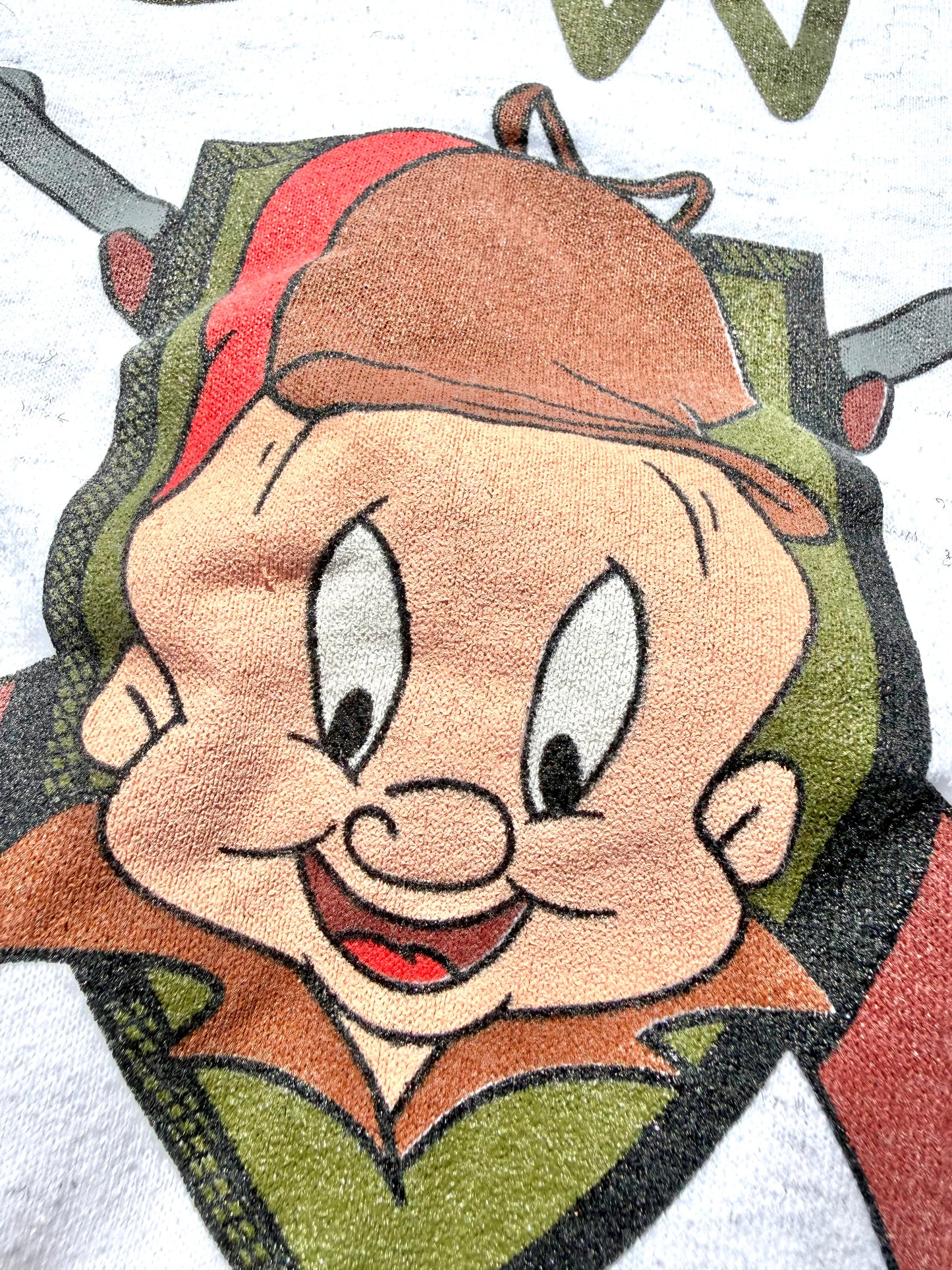 Vintage Iowa Hunt Club Elmer Fudd 90s Cartoon Looney Tunes Sweatshirt Large 1992