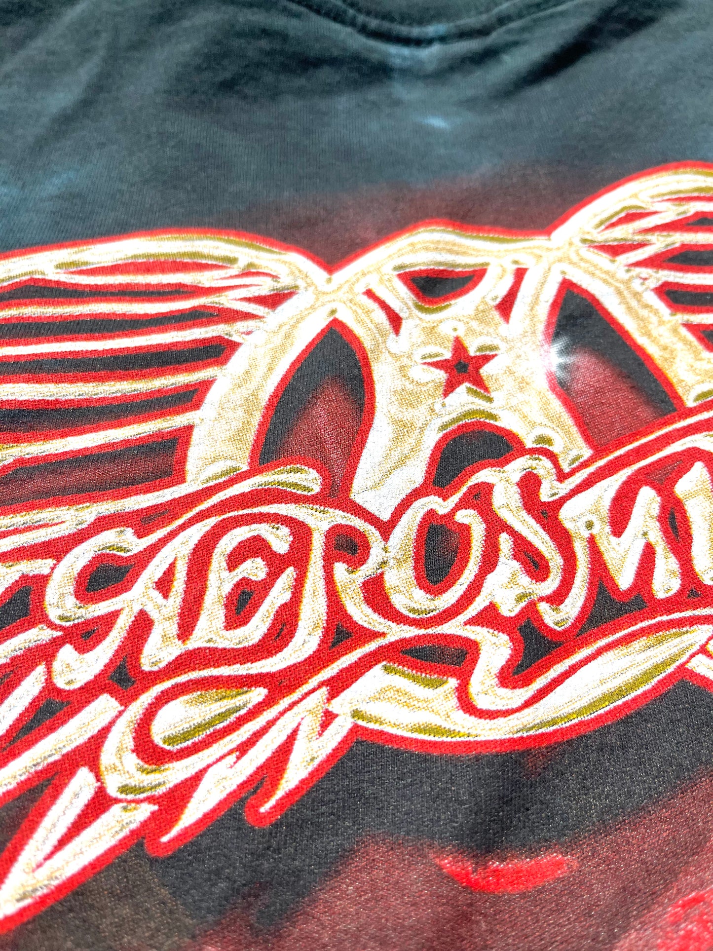 Vintage Aerosmith Dream On Liquid Blue Tie Dye Single Stitch Band T Shirt Size XL