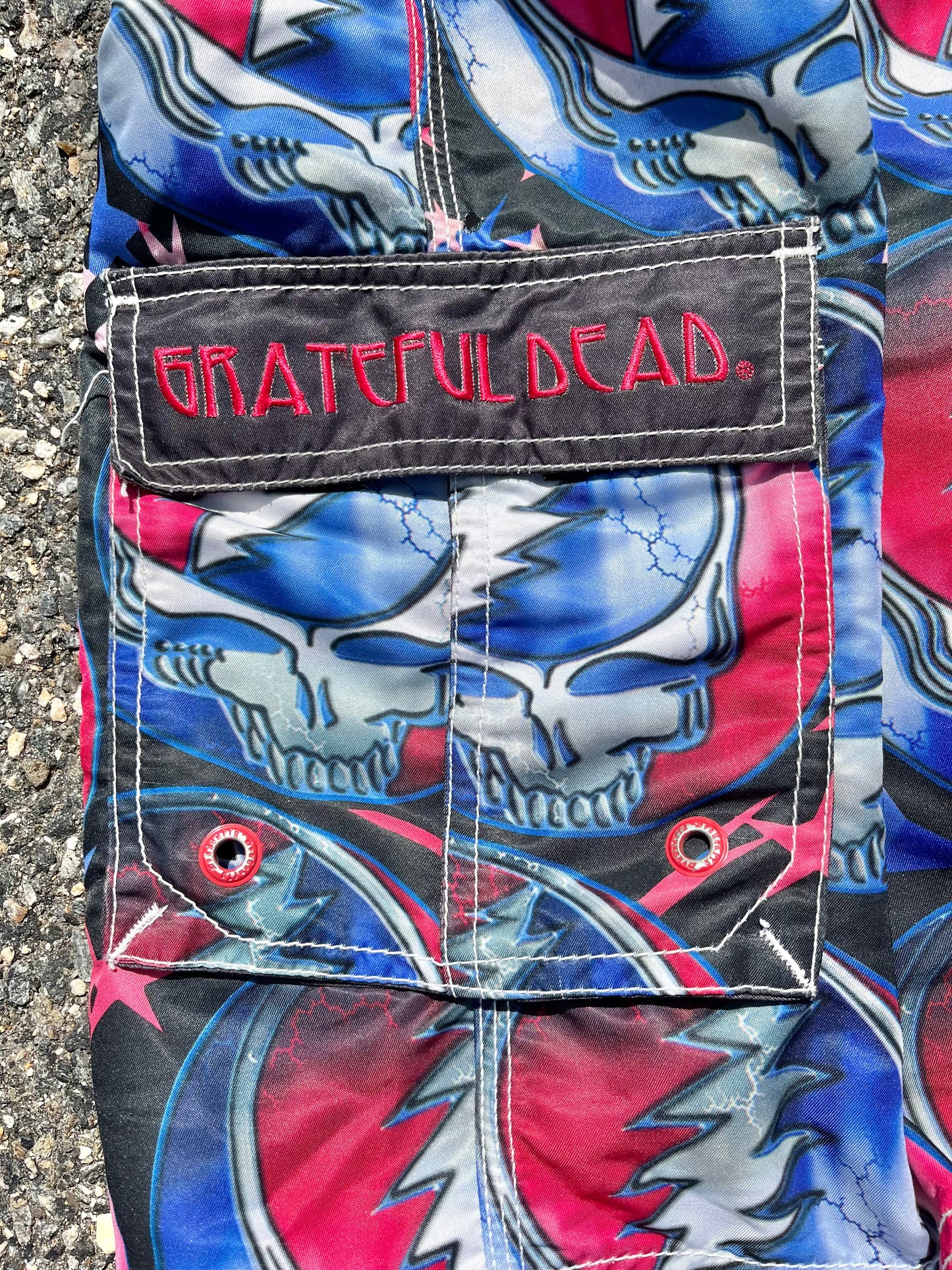 Vintage Grateful Dead Band Dragonfly Board Shorts Bathing Suit Men's Size 36