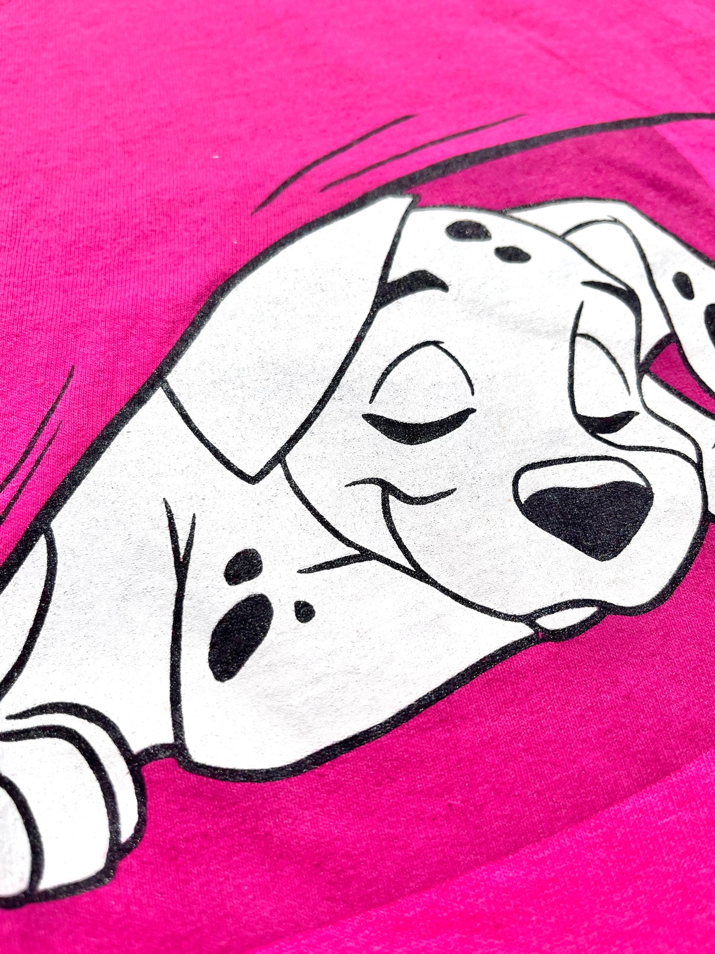 Vintage Disney on Ice 101 Dalmatians 90's Movie AOP Puppy Dog Print T Shirt Size M Medium Pink