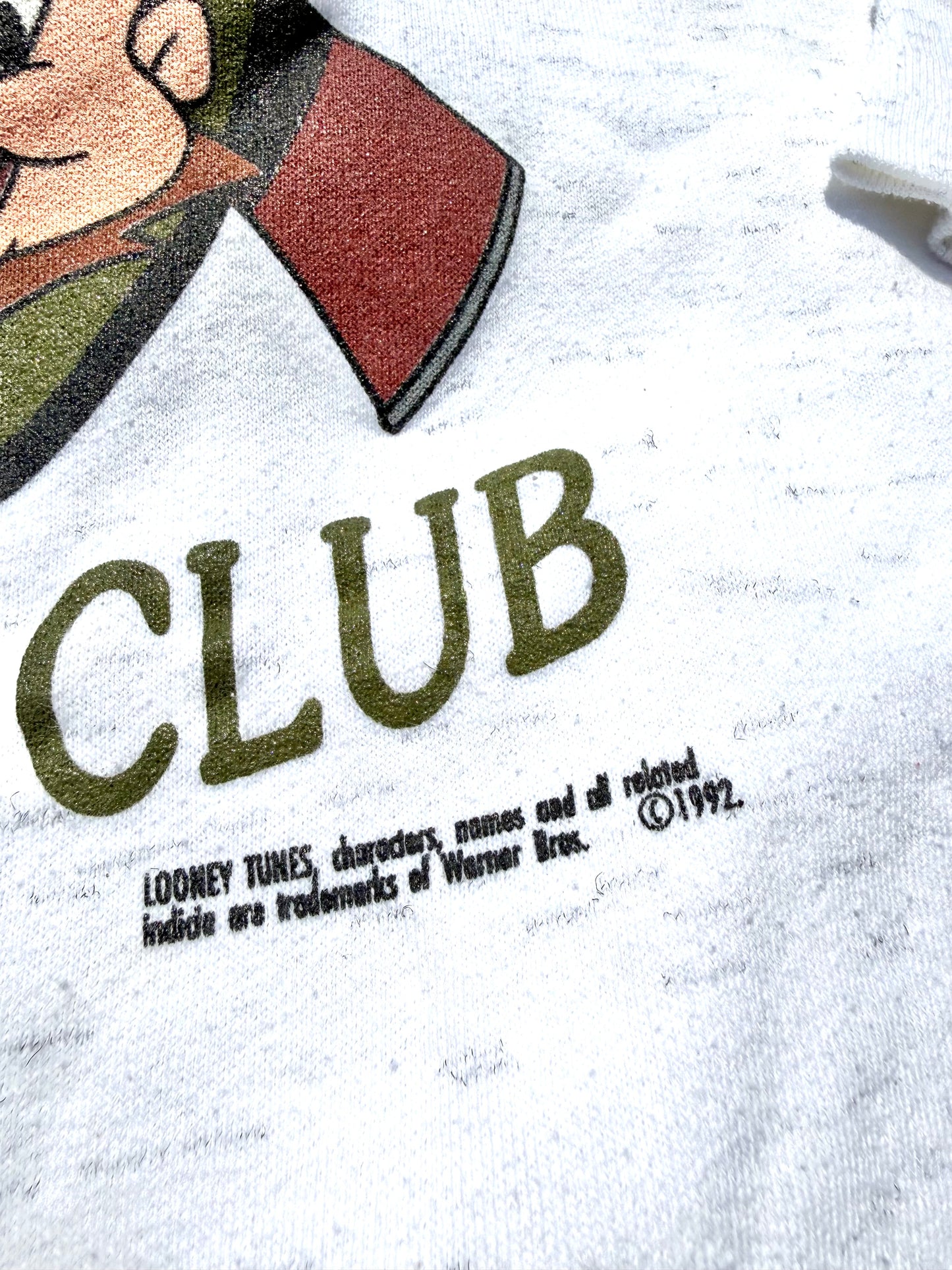 Vintage Iowa Hunt Club Elmer Fudd 90s Cartoon Looney Tunes Sweatshirt Large 1992