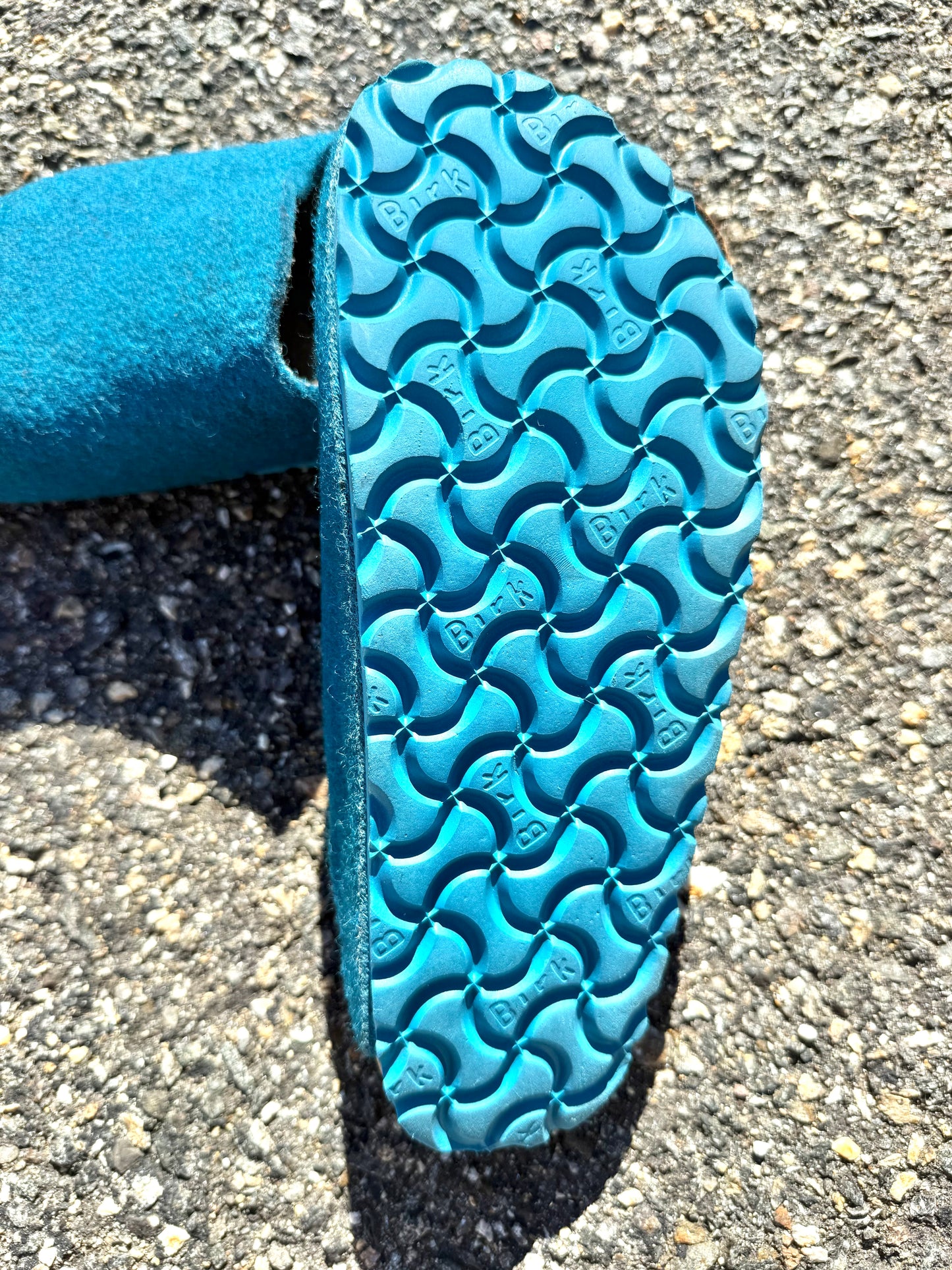 Birkenstock Women's Amsterdam Teal Blue Wool Slide Clogs Sandals Size 36 US 5