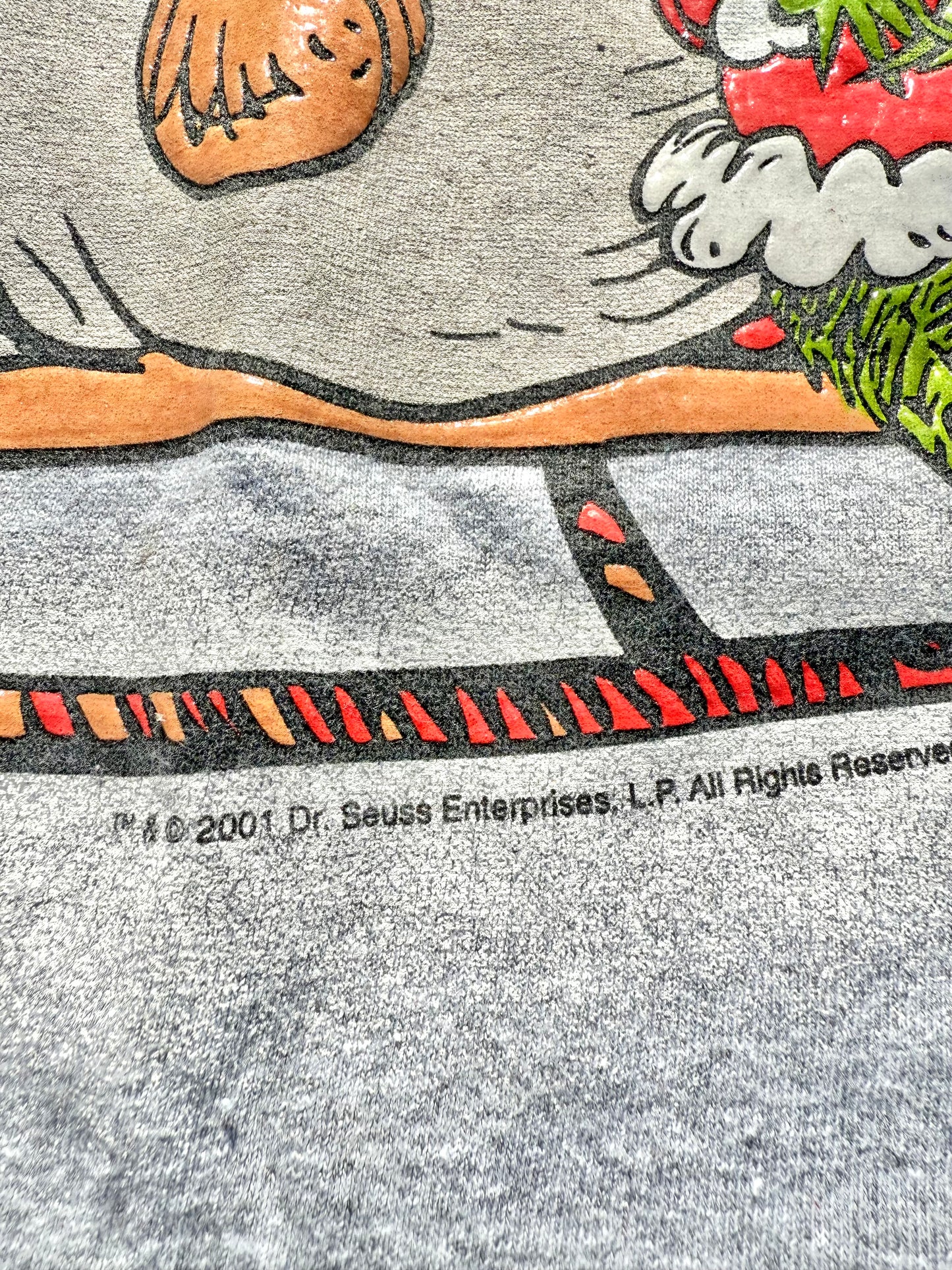 Vintage How the Grinch Stole Christmas Dr Seuss All Over Print 2001 T Shirt XL