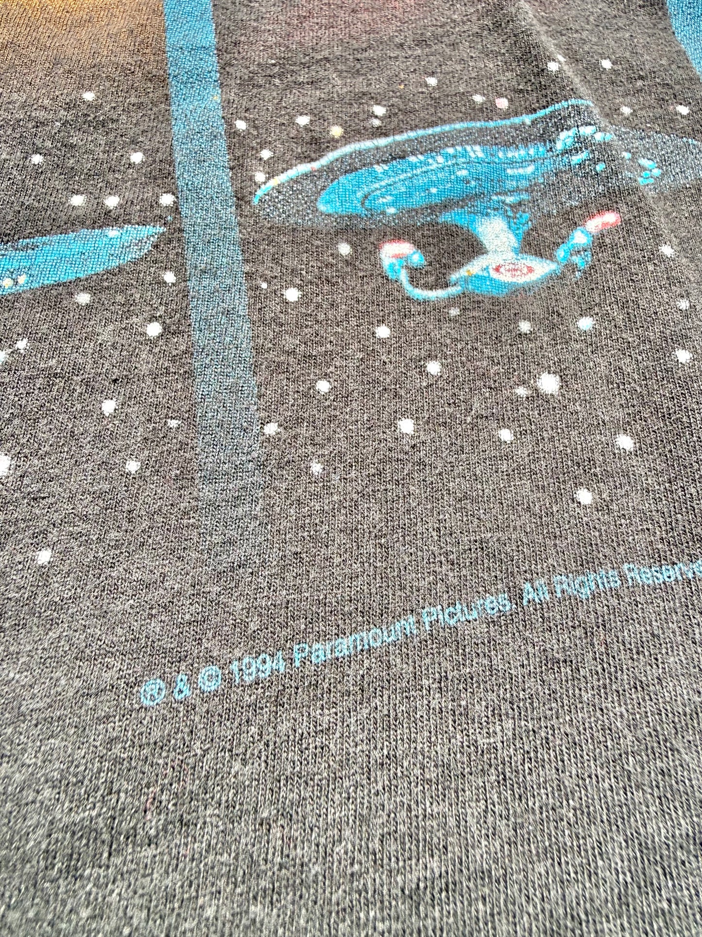 Vintage Star Trek 90s Paramount Pictures Captain Kirk, Picard and Sisko T Shirt XL 1991