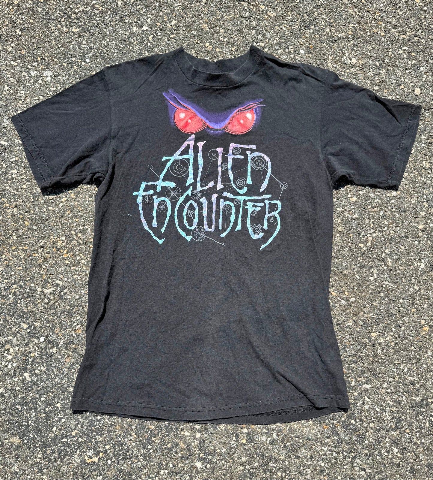 Vintage Walt Disney World Alien Encounter Ride 90's T Shirt Size M Medium Black