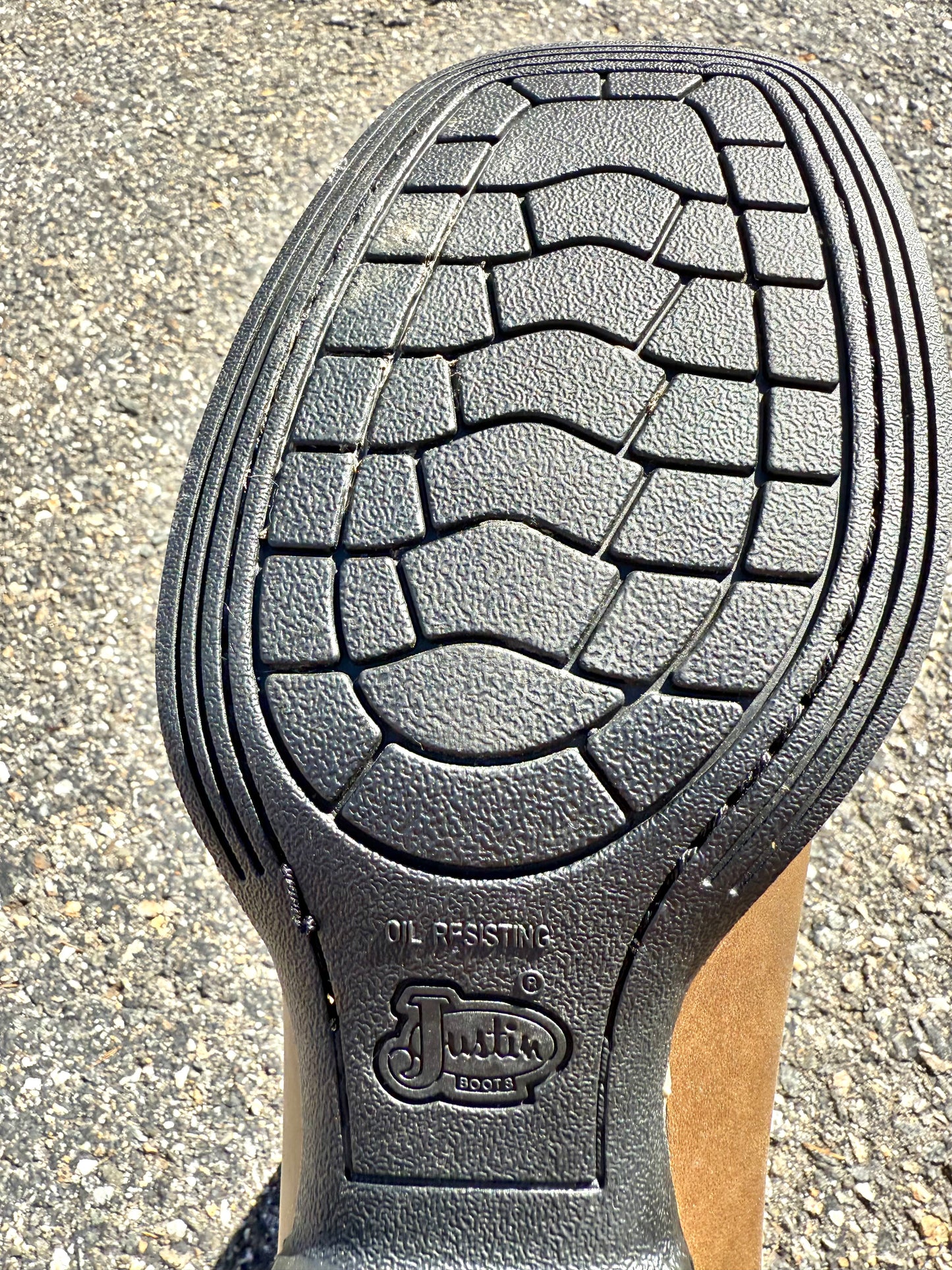 Justin Slip On Men's Leather Western Cowboy Ranch Boots Size US 12D Green