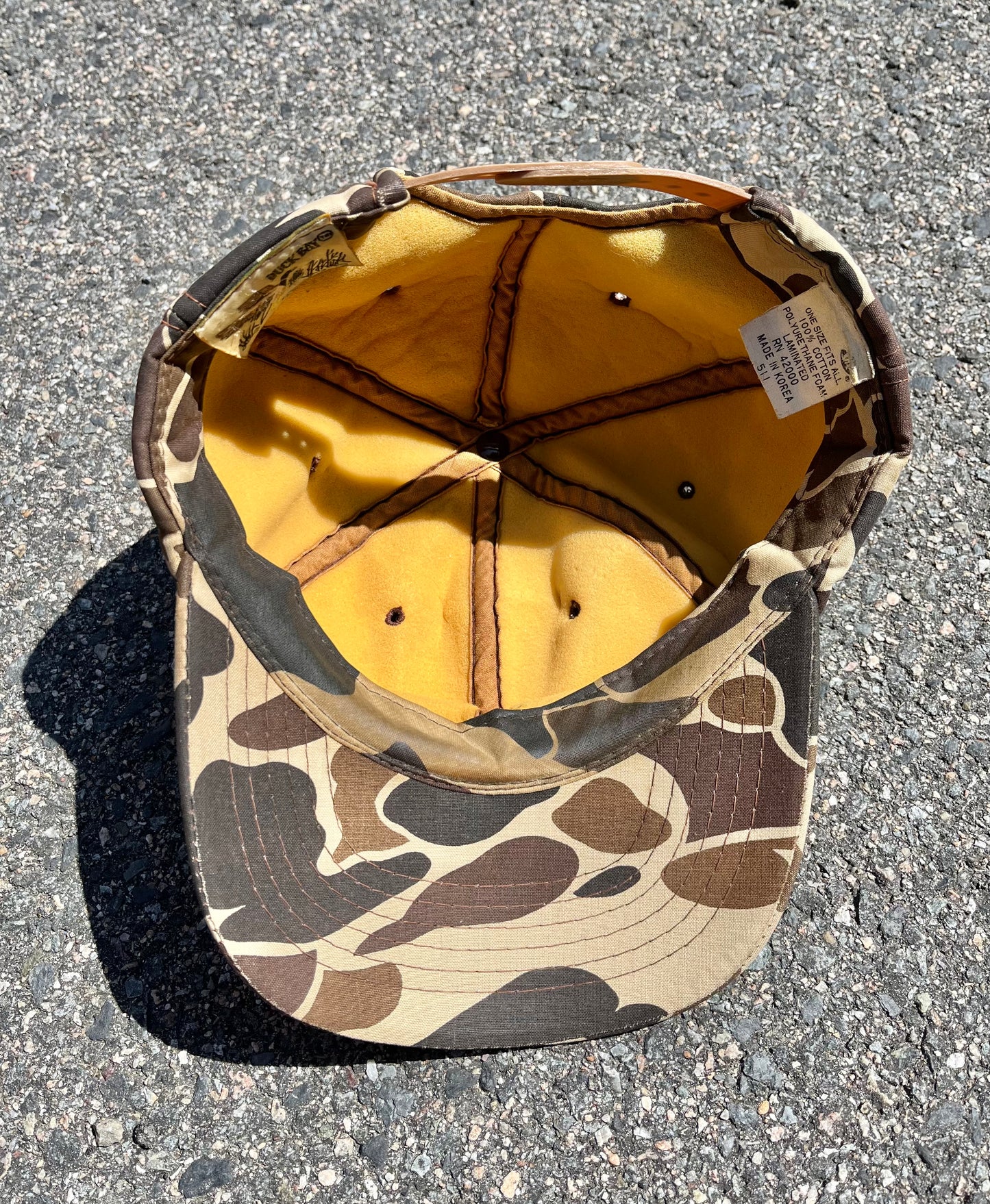 Vintage Duck Bay Camo Camouflage Fatigues Retro 80's 70's Hunting Baseball Hat