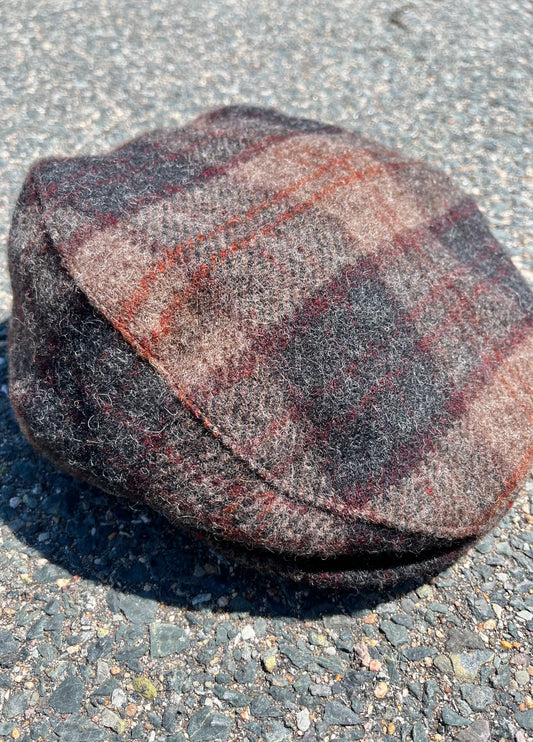 Vintage Kangol Union Made Wool Flannel Plaid Newsboy Hat Cap Size S/M