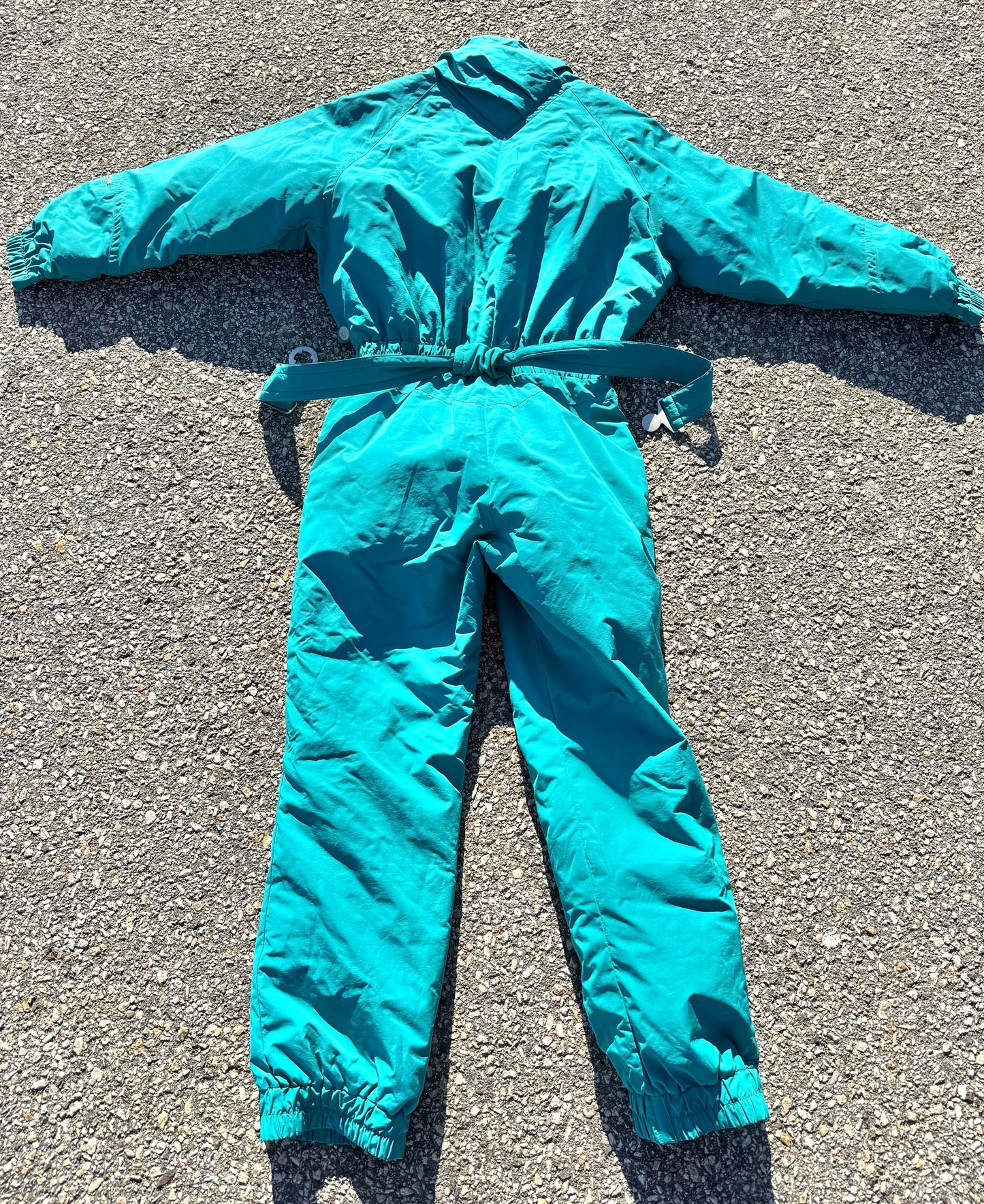 Vintage Fera Skiwear Retro 90's 80's Womens Full Body Snow Ski Suit Size 14 Teal