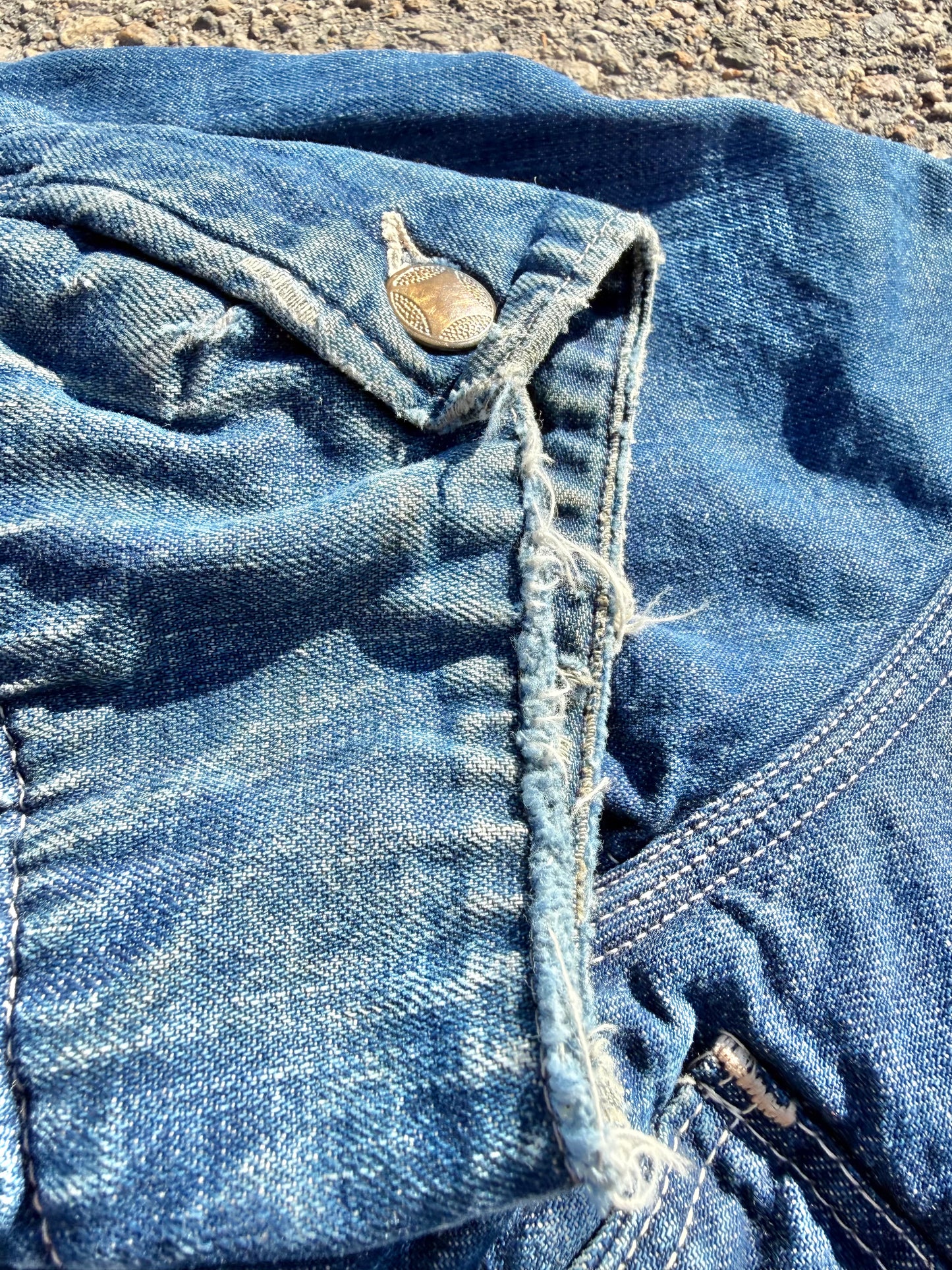Vintage Hercules 40's 50's Detroit Blue Denim Blanket Lined Chore Jacket Medium