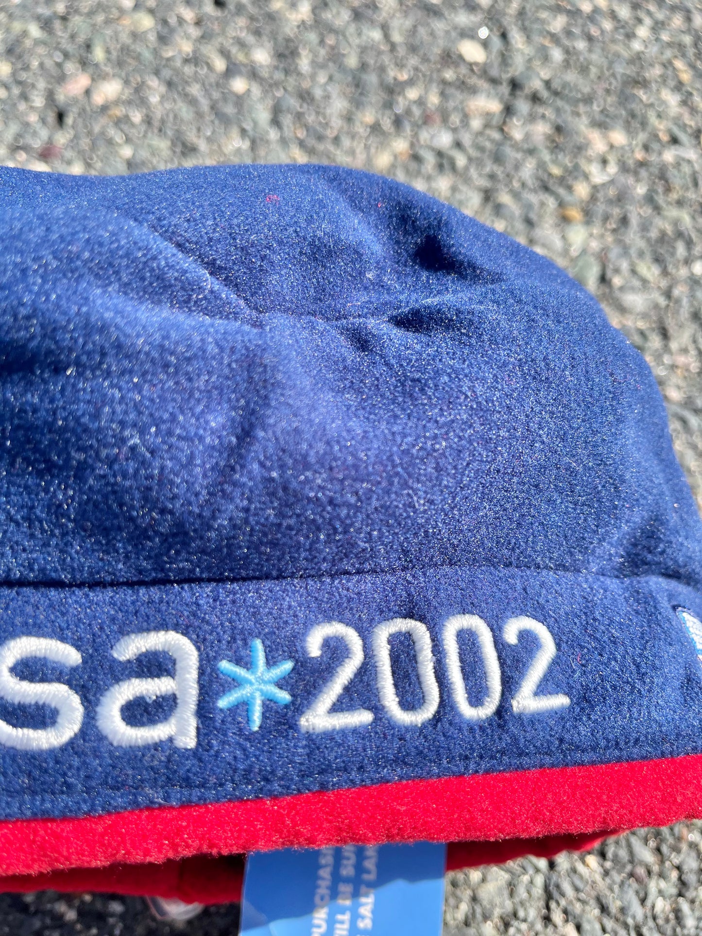 Vintage Deadstock Winter Olympics Salt Lake City 2002 USA Fleece Beret Cap Hat