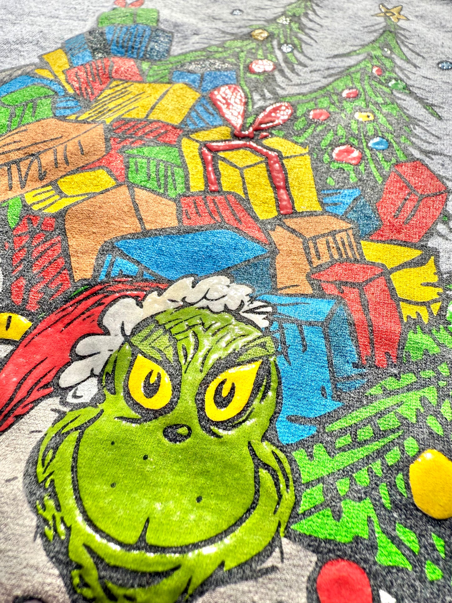 Vintage How the Grinch Stole Christmas Dr Seuss All Over Print 2001 T Shirt XL