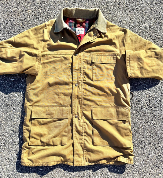 Vintage Duxbak Wool Flannel Blanket Lined 1950's-60's Barn Chore Coat Workwear Jacket Men's Size Medium