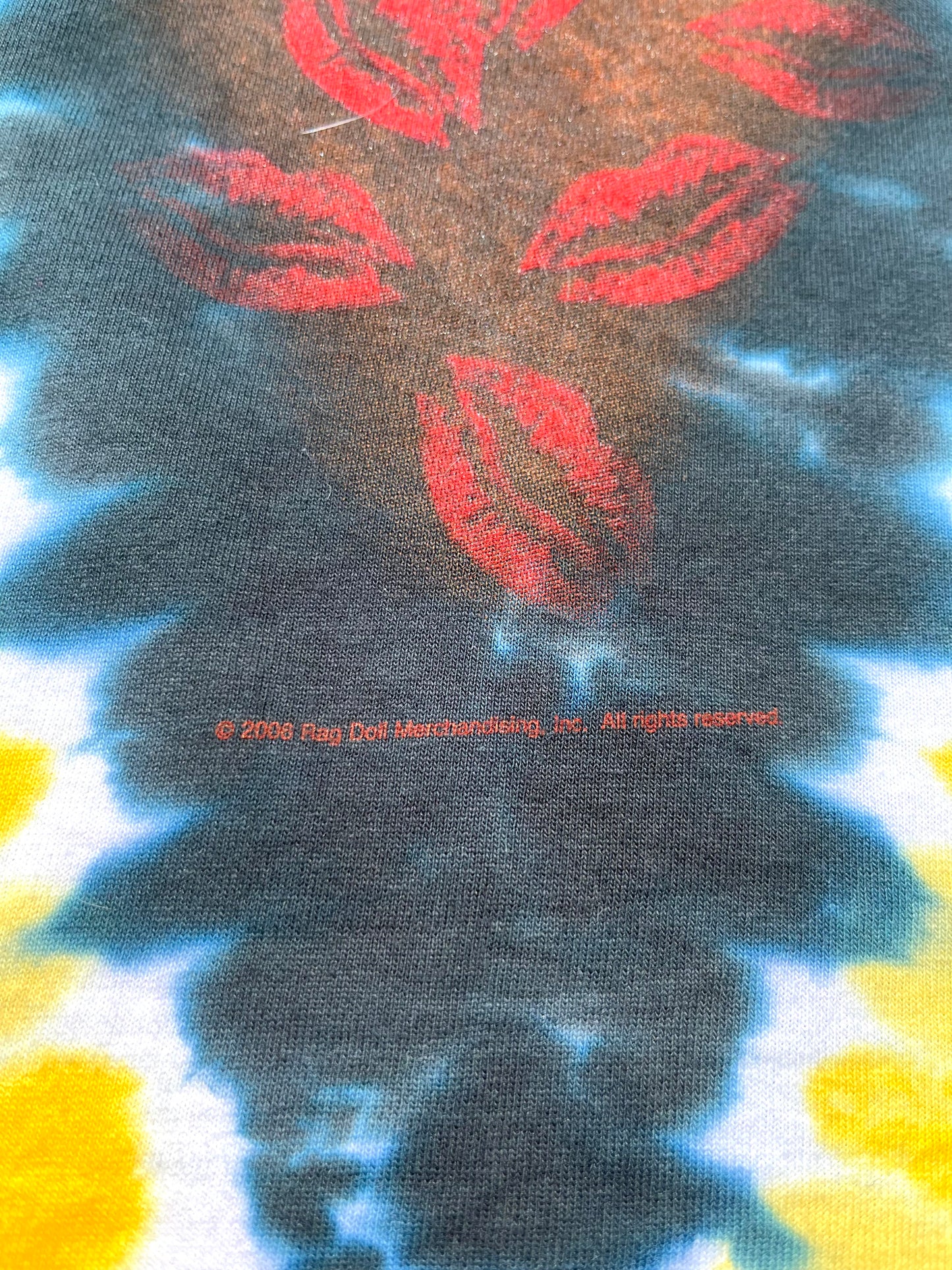 Vintage Aerosmith Dream On Liquid Blue Tie Dye Single Stitch Band T Shirt Size XL