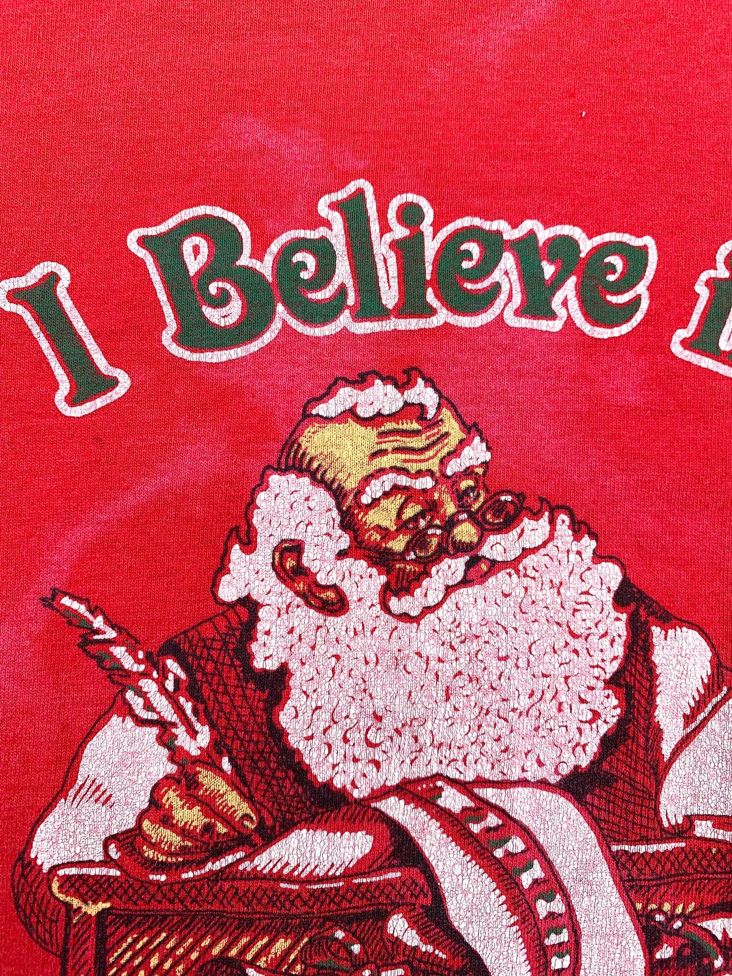 Vintage Santa Claus Retro 80's Santas Village Jefferson, New Hampshire Theme Park Single Stitch Screen Stars T Shirt XL
