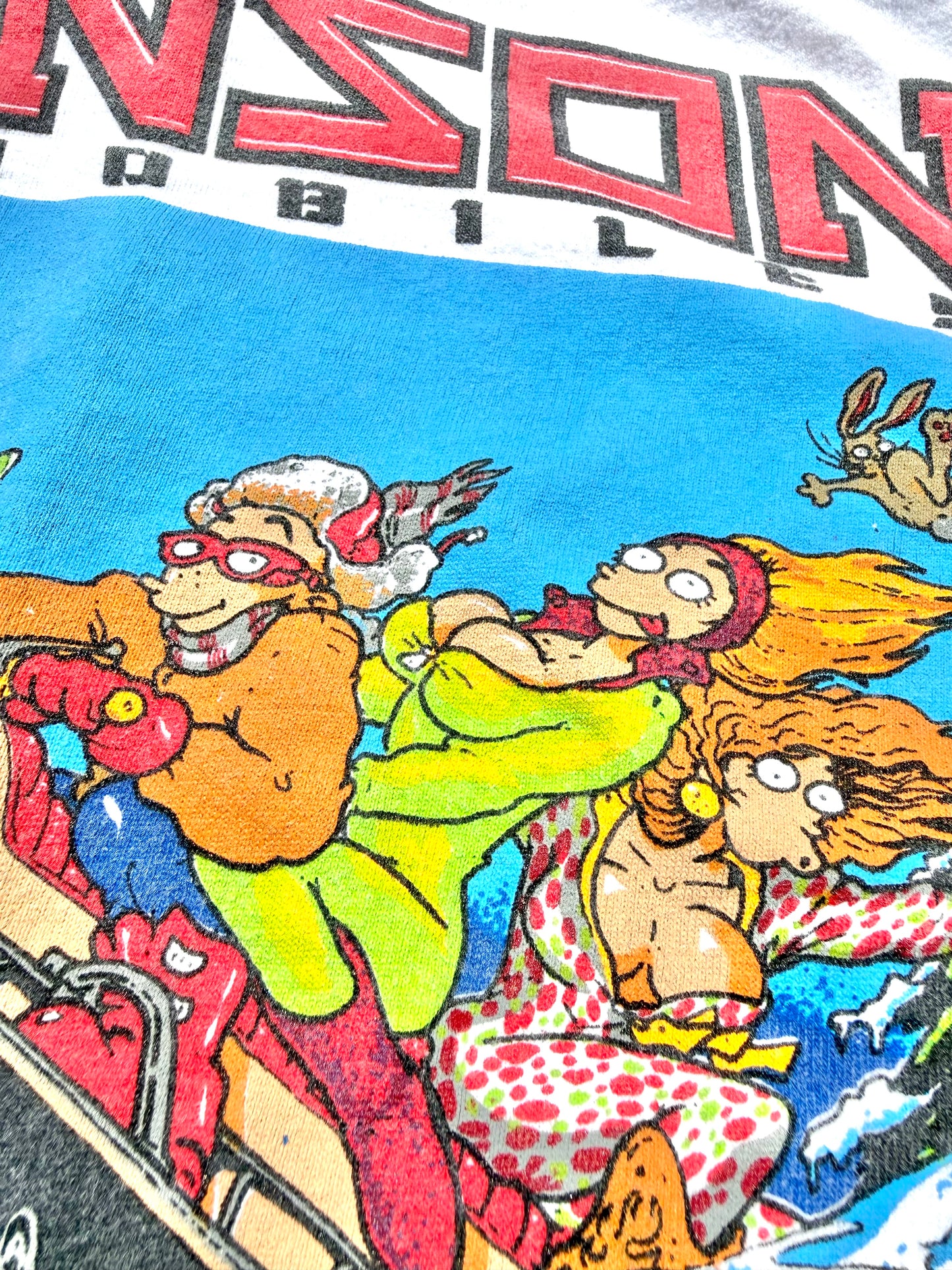 Vintage Big Johnson Snowmobiles Dick Joke 90's Single Stitch T Shirt Size L Large