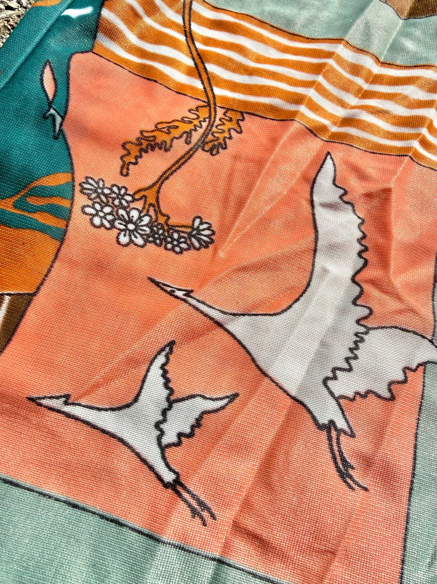 Vintage Anthony Blair All Over Print 70's Disco Retro Camp Button Up Shirt Large 16-16 1/2